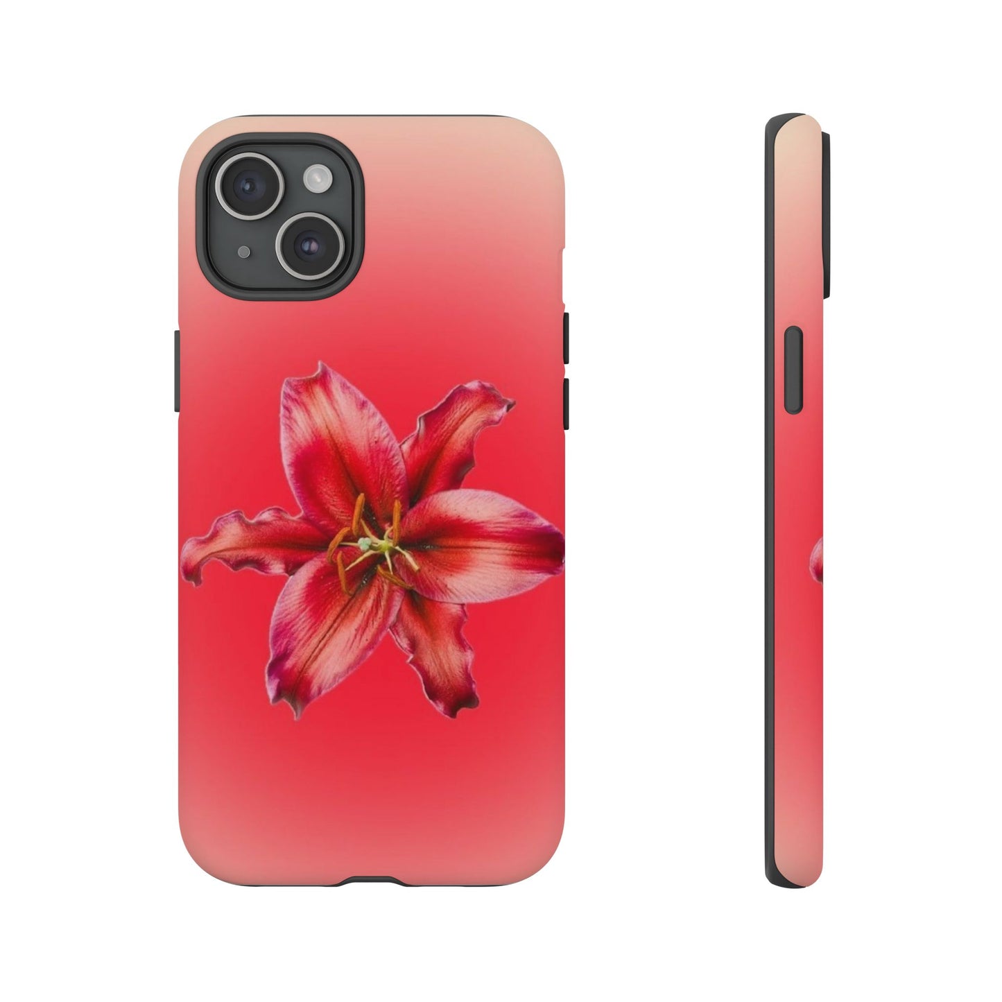 Phone Case - Vibrant Red Lily Glossy & Matte Tough Case