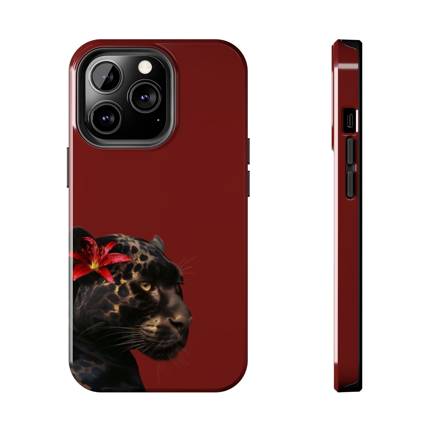 Wild Elegance Tough Phone Case with Panther Design