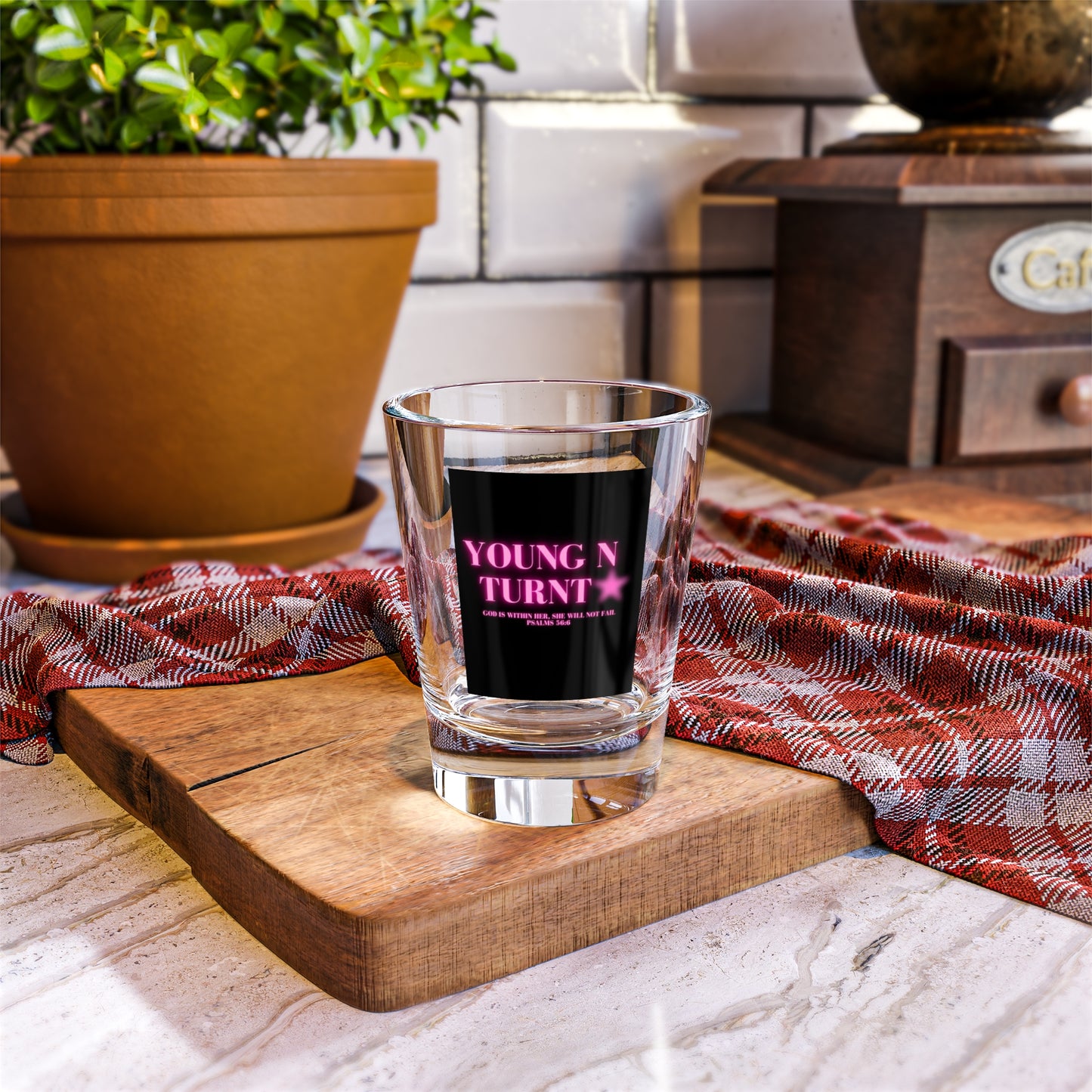 Playful Young N Turnt Shot Glass - Party Essential, Fun Gift for Birthdays, Celebrations, and Include in Drinkware Collection
