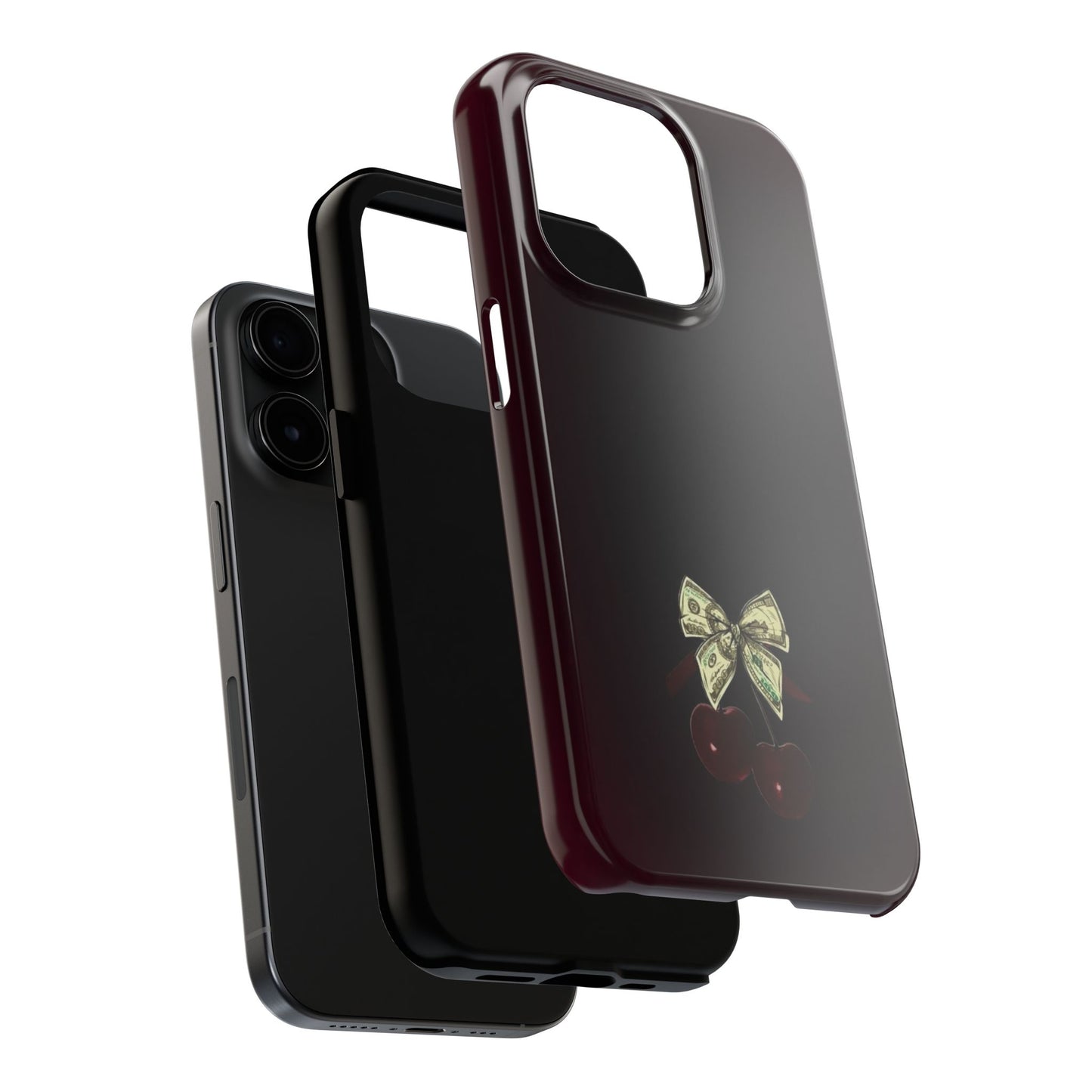 Cherry Bow Tough Phone Case - Stylish & Durable Protection