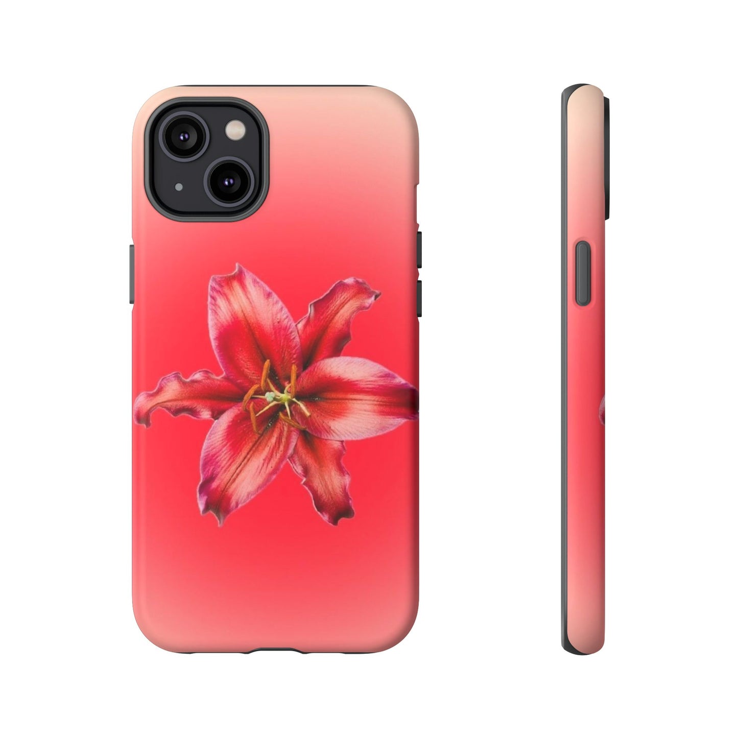 Phone Case - Vibrant Red Lily Glossy & Matte Tough Case