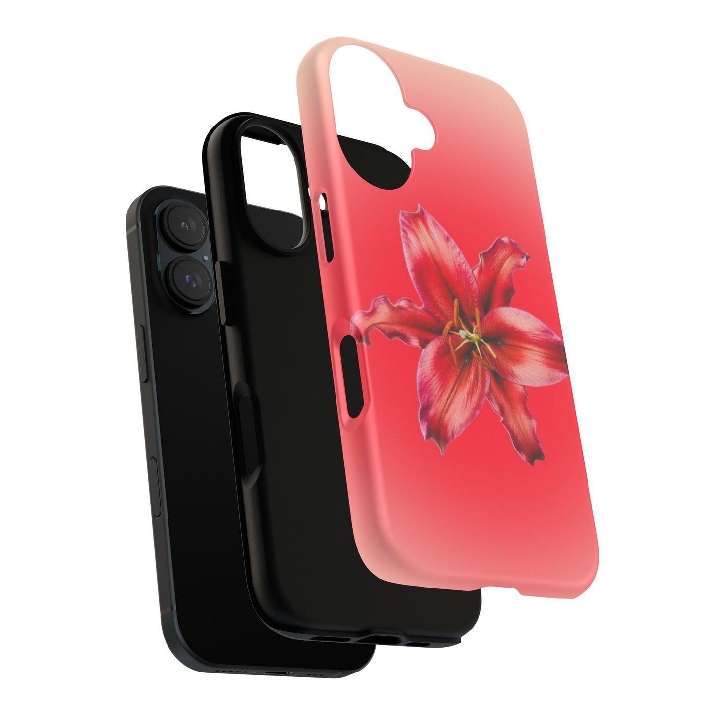 Phone Case - Vibrant Red Lily Glossy & Matte Tough Case