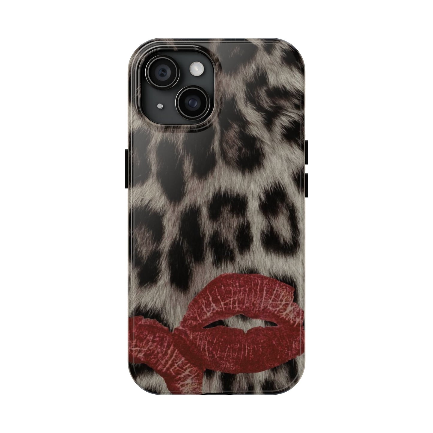 Wild Kiss Leopard Print Phone Case - Tough, Stylish Protection for Trendsetters