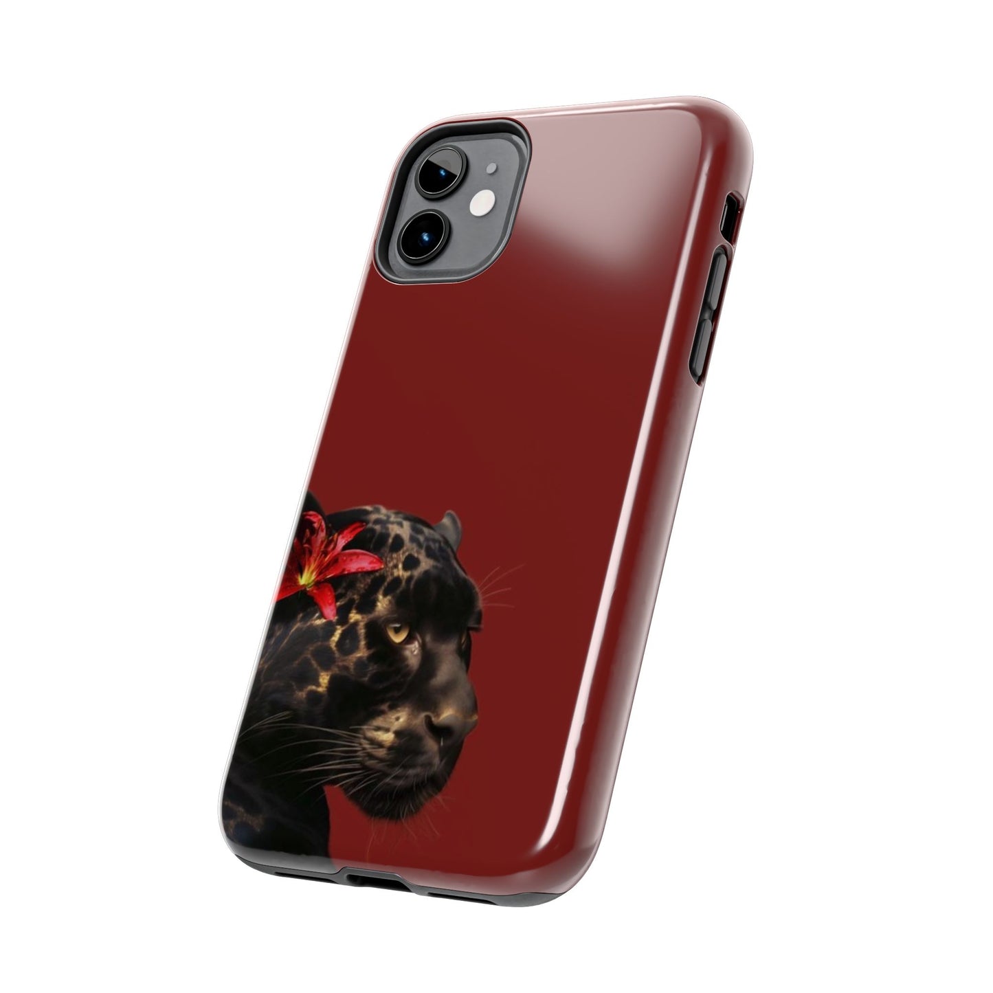 Wild Elegance Tough Phone Case with Panther Design