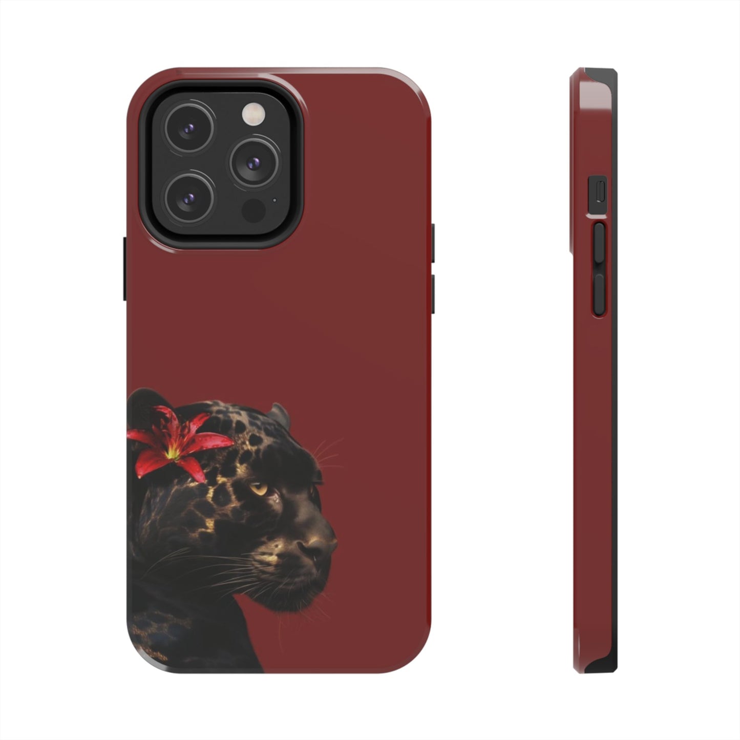 Wild Elegance Tough Phone Case with Panther Design