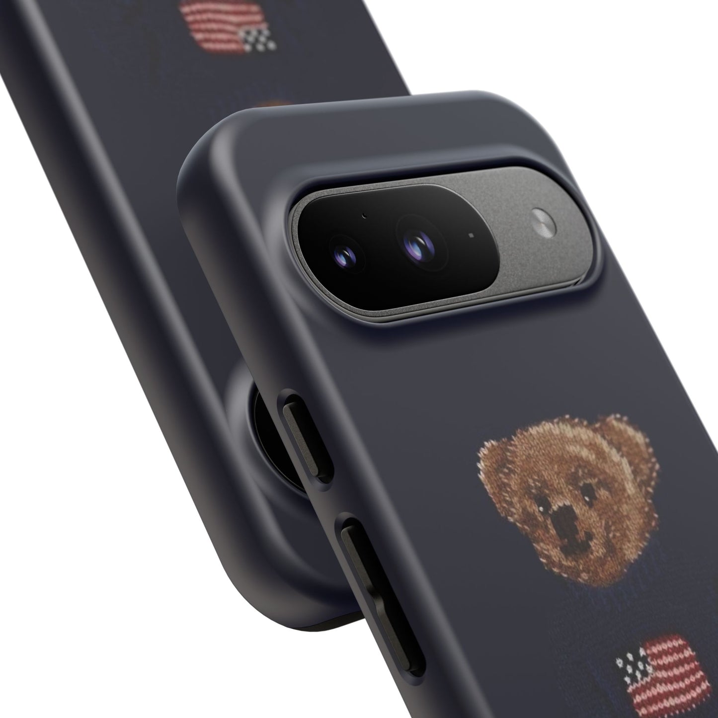 Patriotic Polo Bear Phone Case — Navy Protective Tough Case