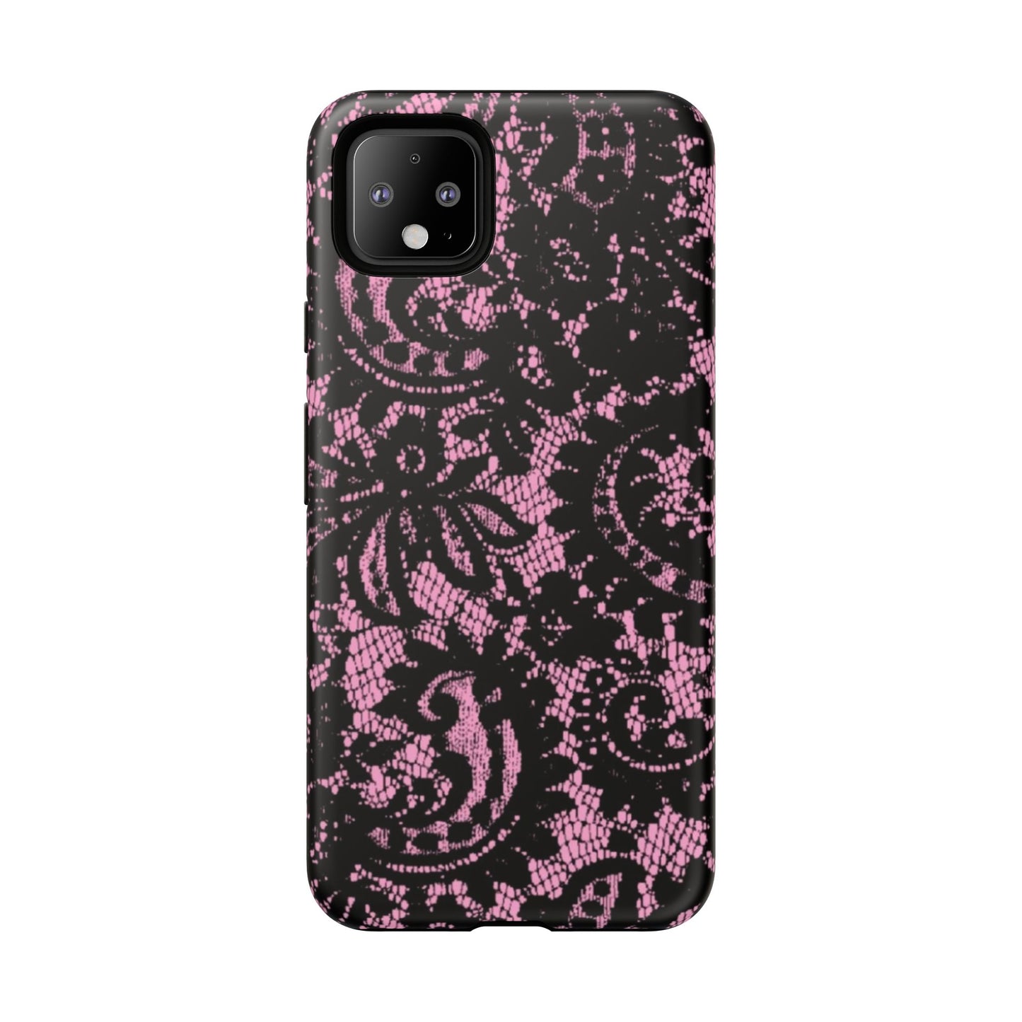 Phone Case — Pink Lace Floral Tough Protective Case