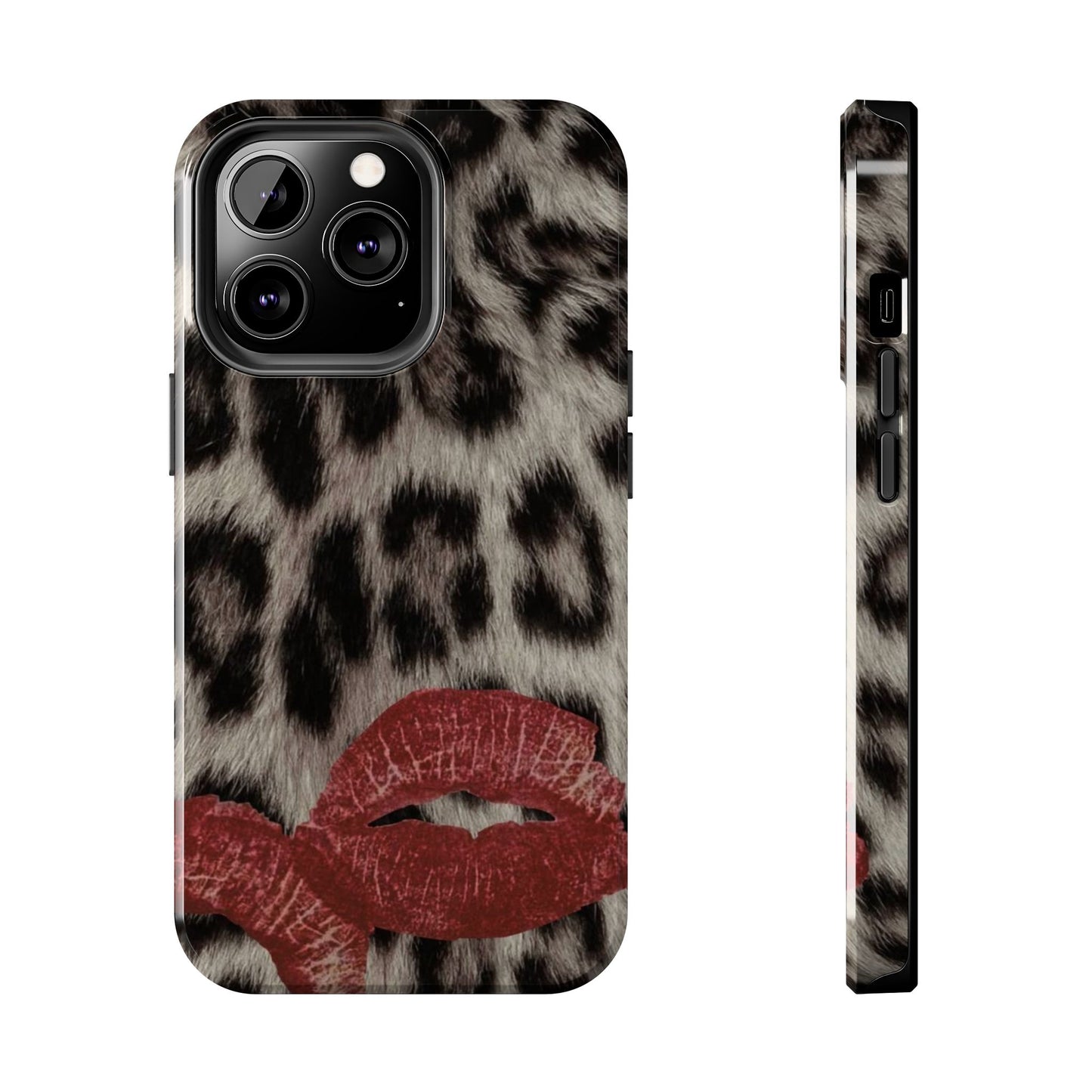 Wild Kiss Leopard Print Phone Case - Tough, Stylish Protection for Trendsetters