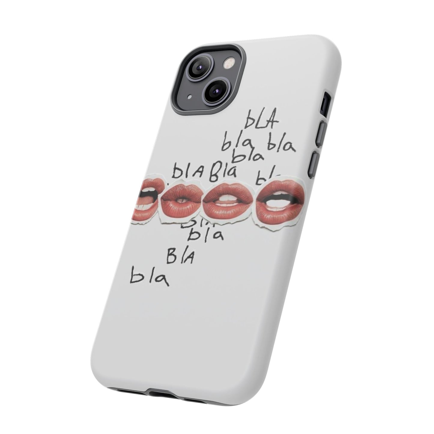 Playful Phone Case with Lips Design - Tough Cases