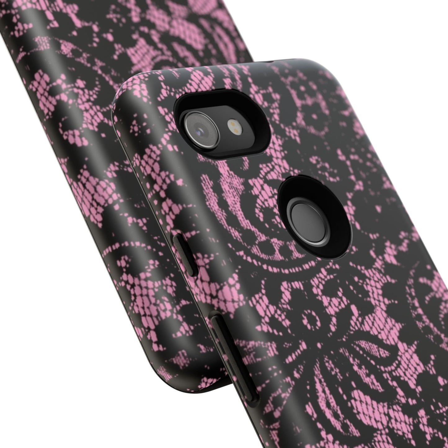 Phone Case — Pink Lace Floral Tough Protective Case