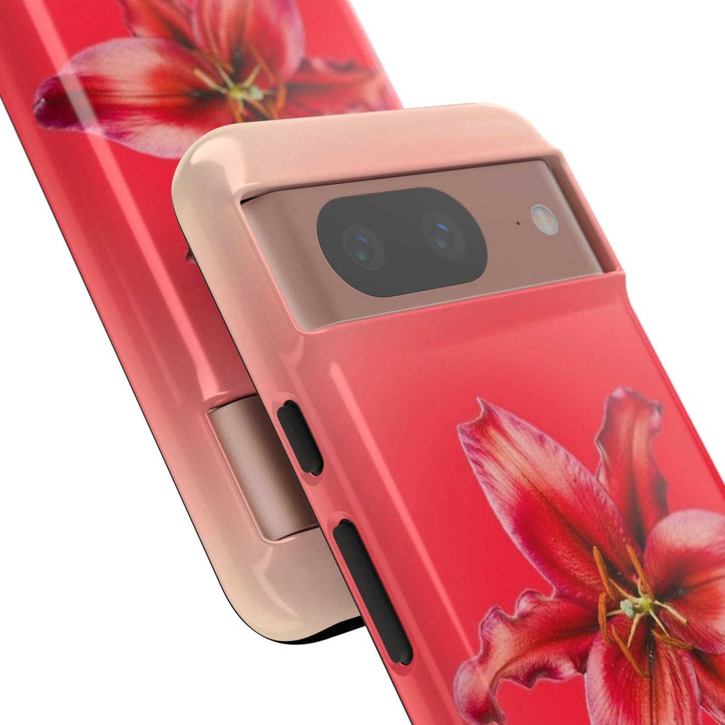Phone Case - Vibrant Red Lily Glossy & Matte Tough Case