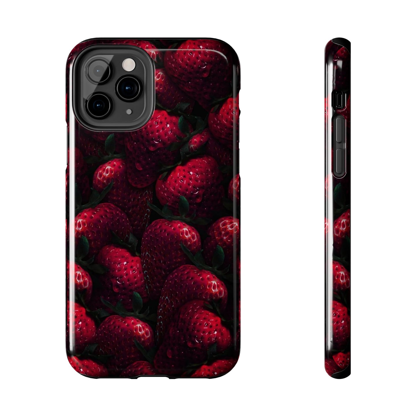 Berry Burst Tough Phone Case - Durable Protection with Strawberry Design