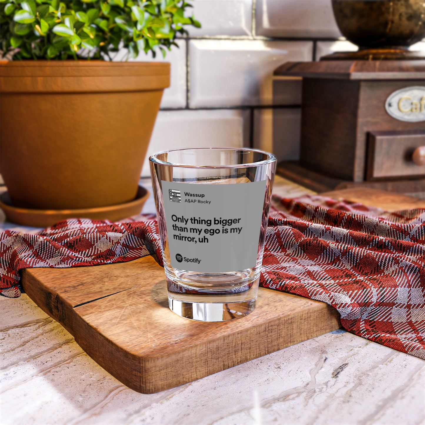 Cool Quote Shot Glass, Unique Party Favor, Personalized Gift, Fun Barware, Housewarming Present, Humor Collection, Spotify Inspired