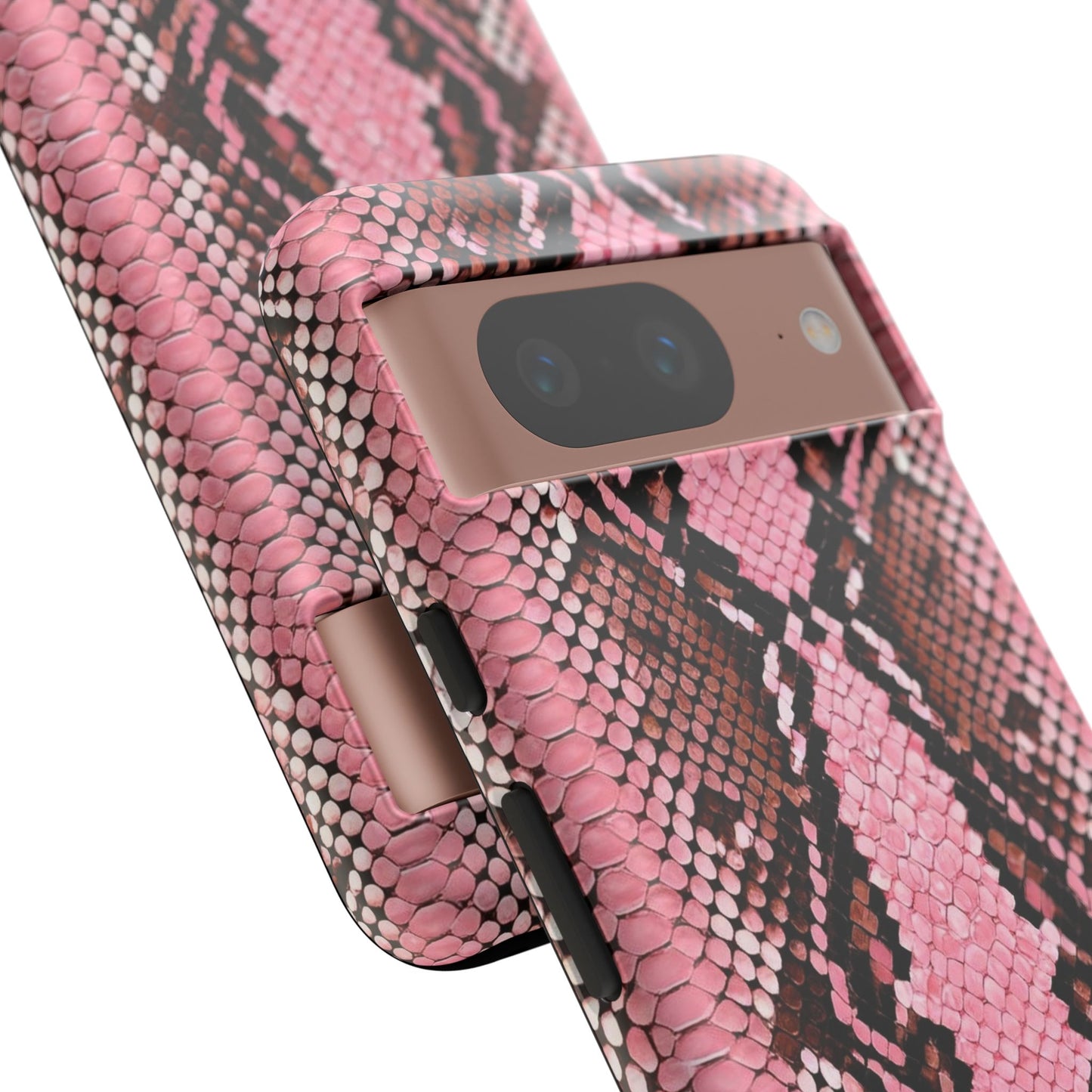 Pink Snake Skin Tough Phone Case — Protective Stylish iPhone Cover