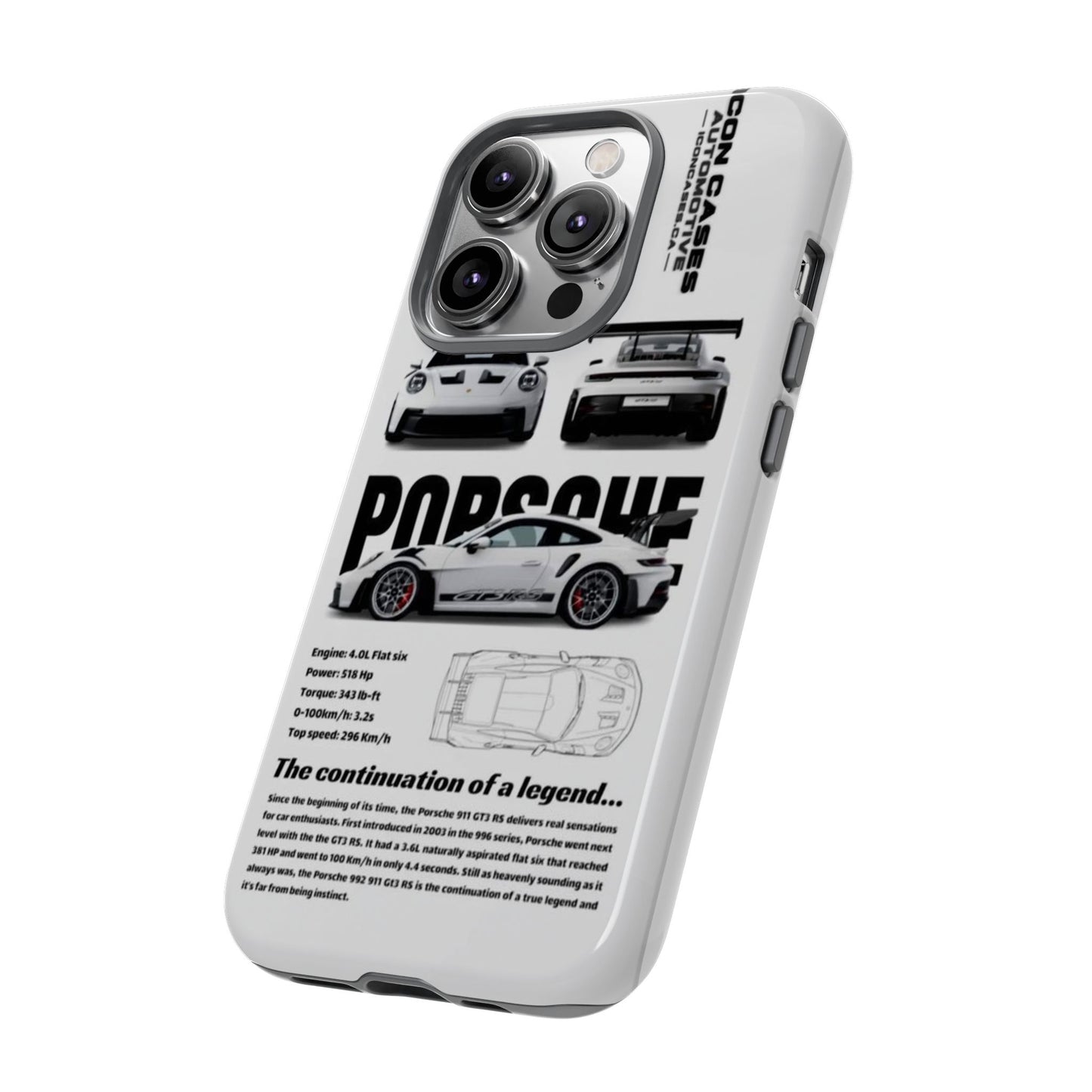 Porsche Phone Case, Tough Car Lover's Gift, Racing Enthusiast Accessory, Durable Auto Merchandise, Birthday Gift for Him
