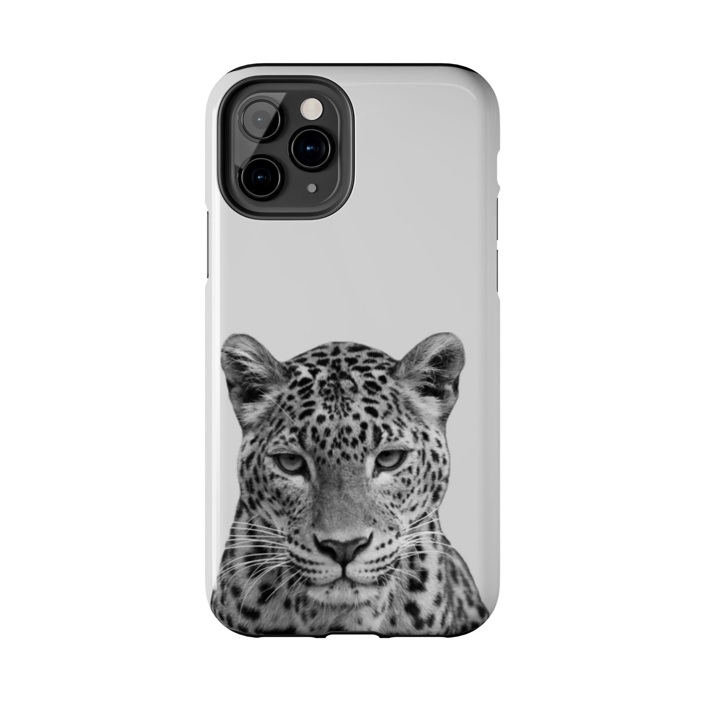 Stylish Tough Phone Case with Majestic Leopard Design