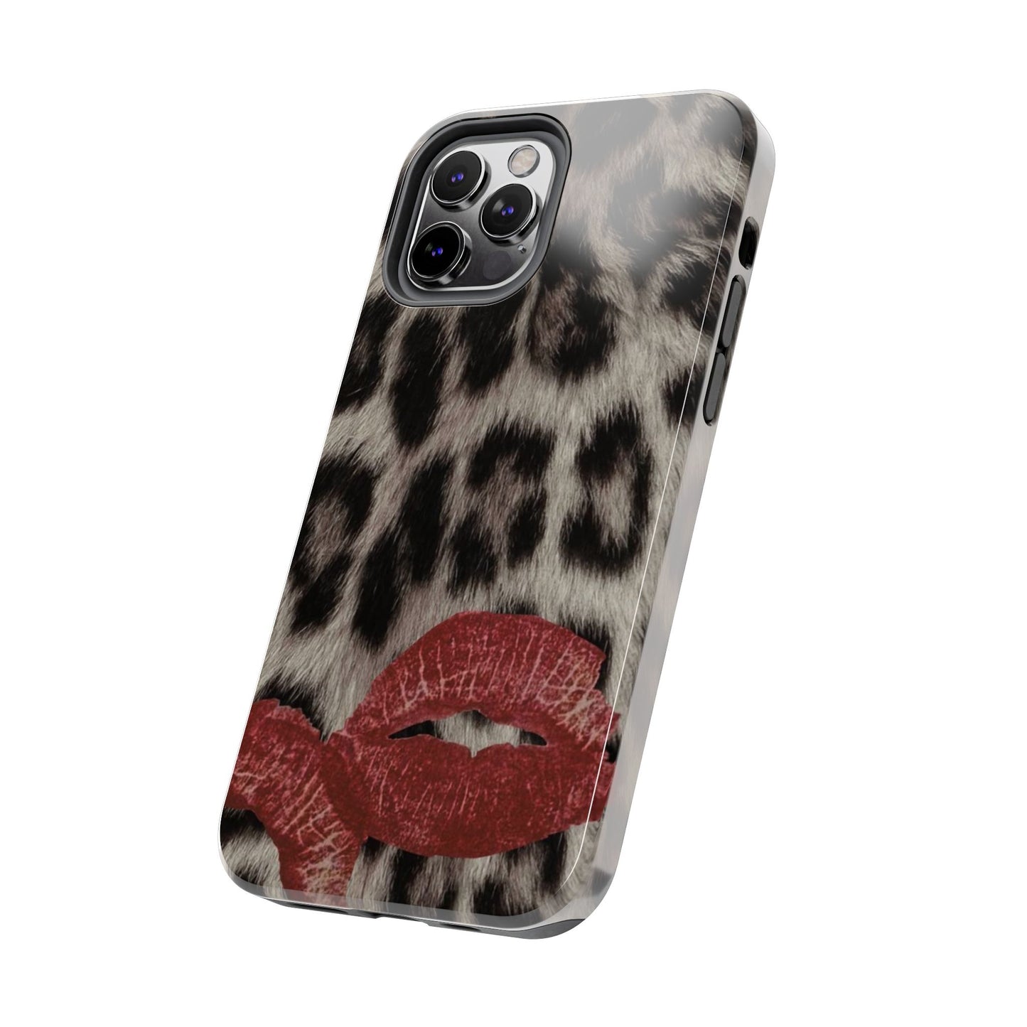 Wild Kiss Leopard Print Phone Case - Tough, Stylish Protection for Trendsetters