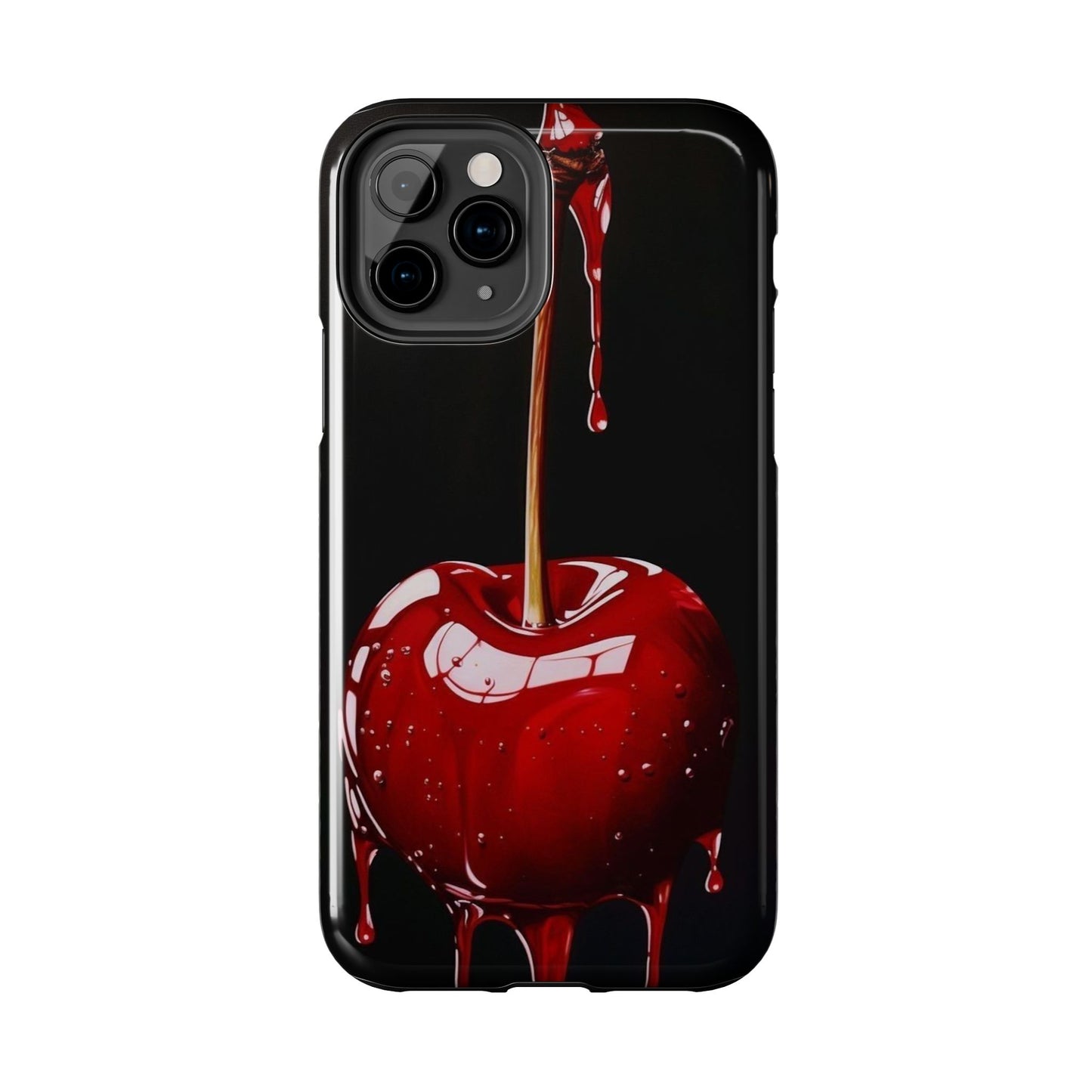 Dripping Cherry Tough Phone Case - Stylish Protection for Your Device