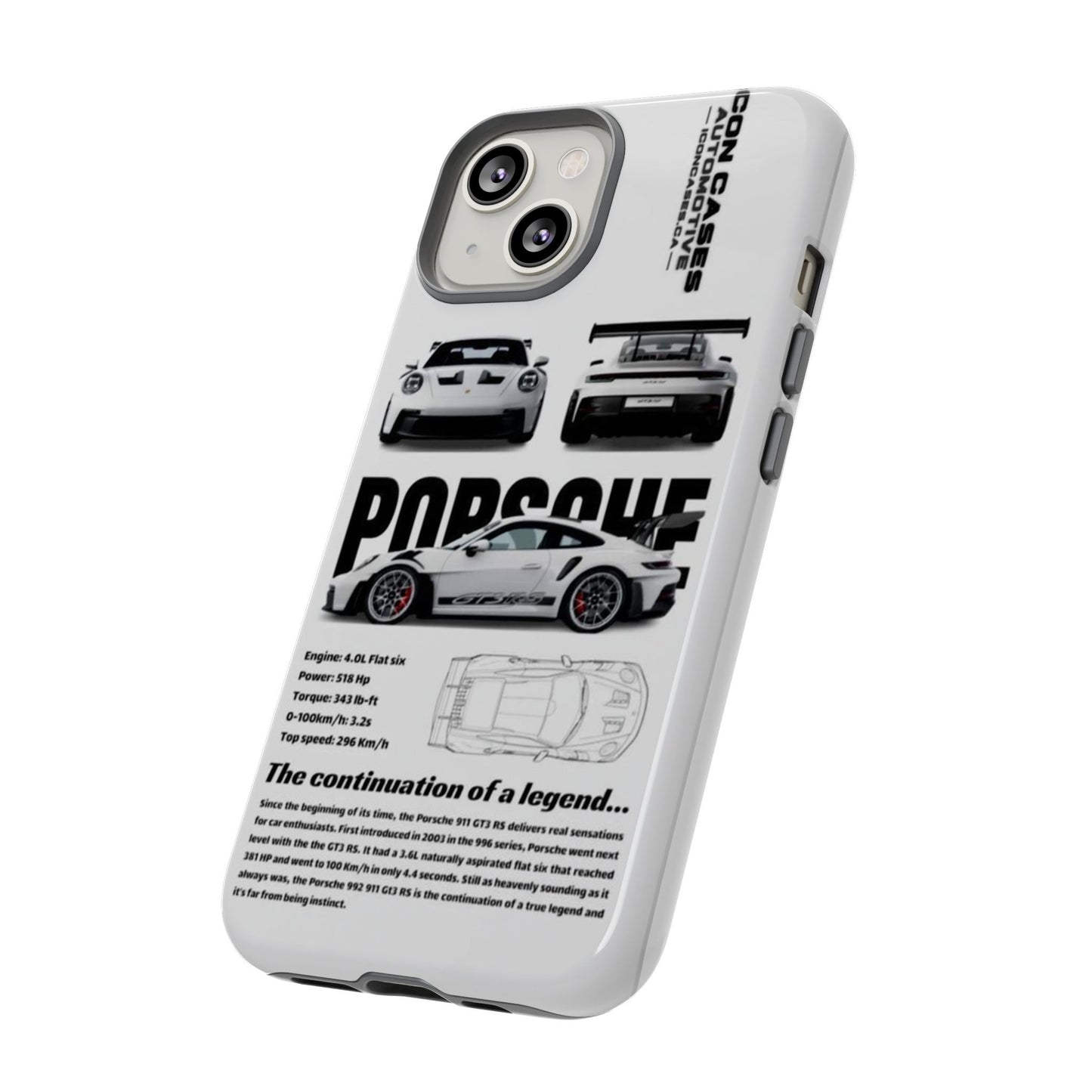 Porsche Phone Case, Tough Car Lover's Gift, Racing Enthusiast Accessory, Durable Auto Merchandise, Birthday Gift for Him