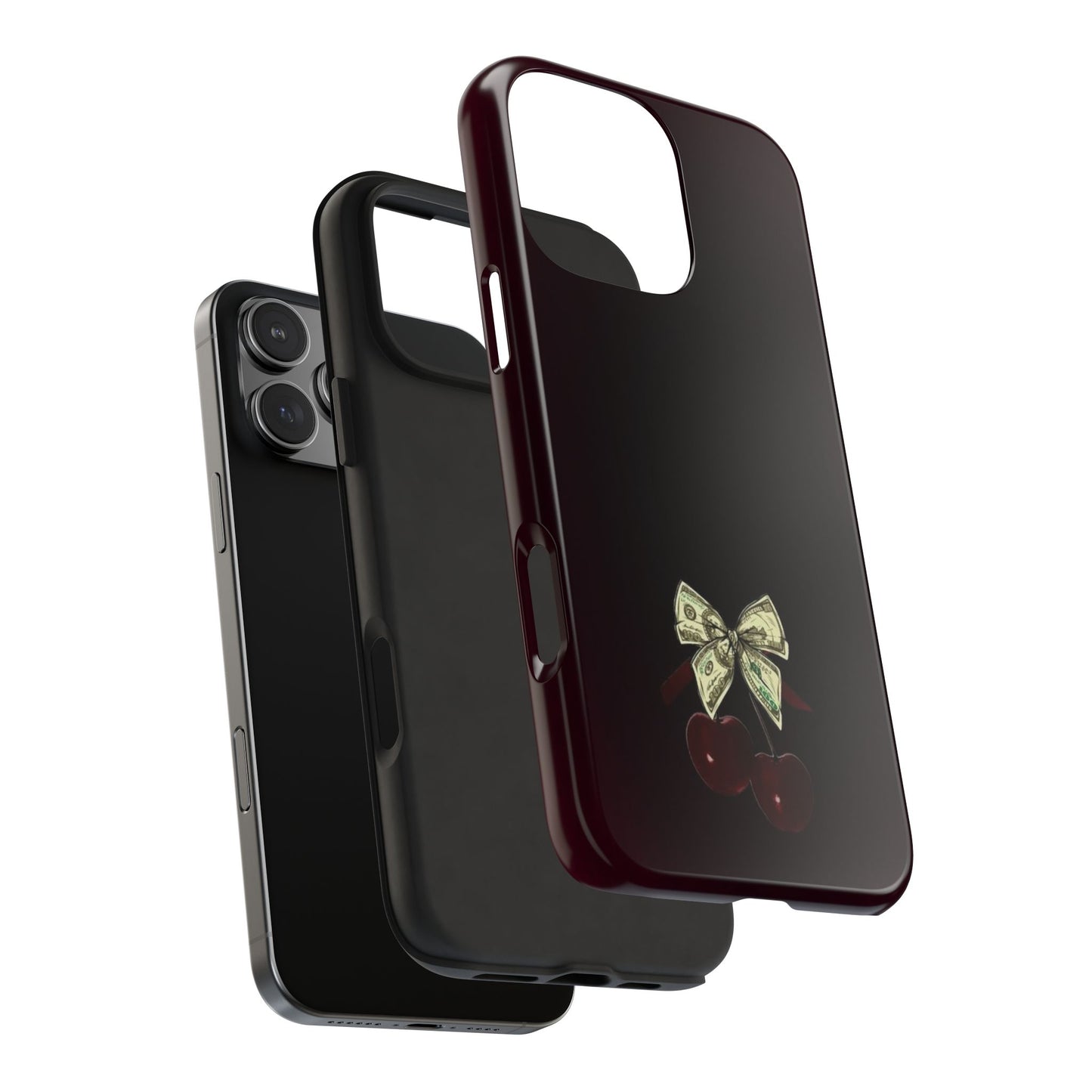 Cherry Bow Tough Phone Case - Stylish & Durable Protection