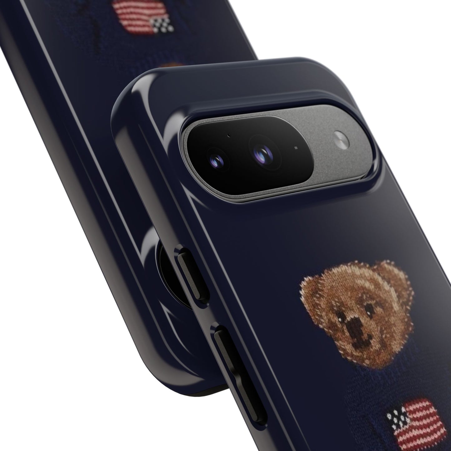 Patriotic Polo Bear Phone Case — Navy Protective Tough Case