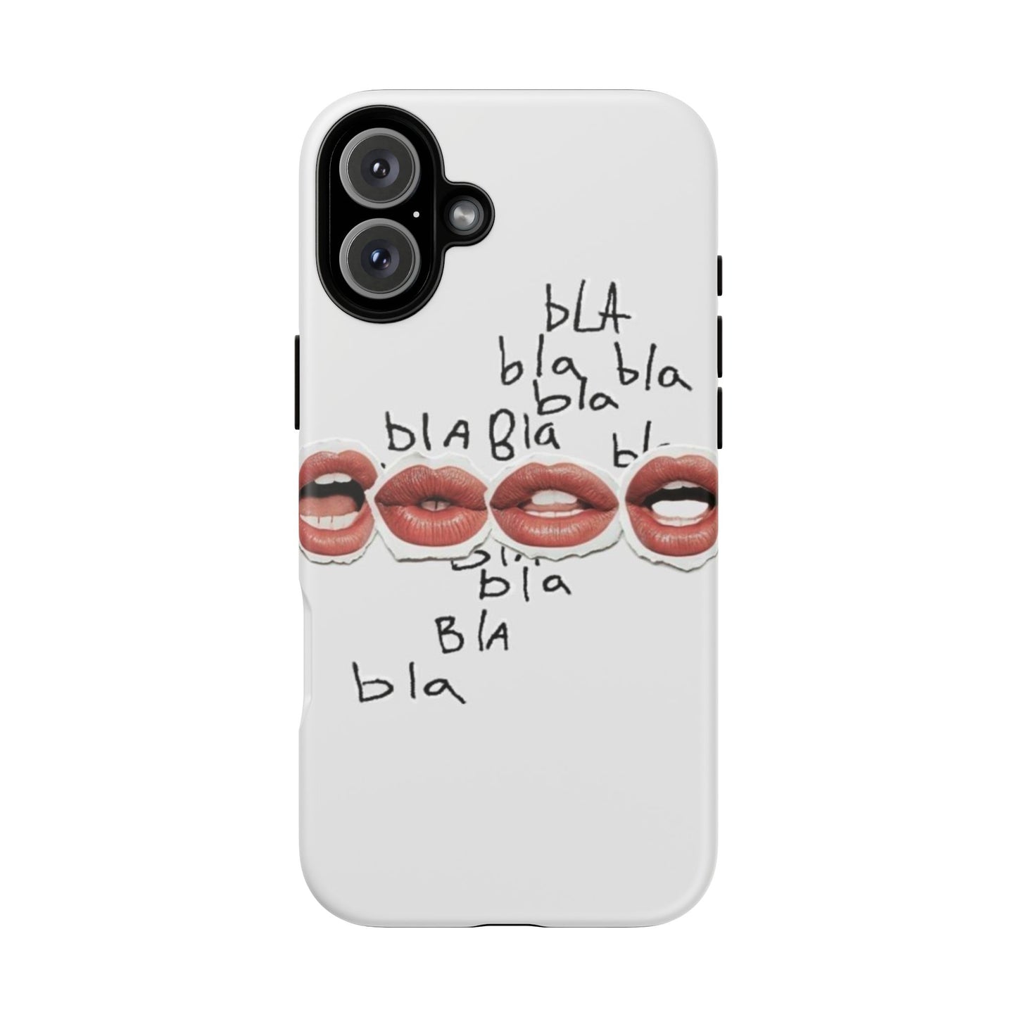 Playful Phone Case with Lips Design - Tough Cases