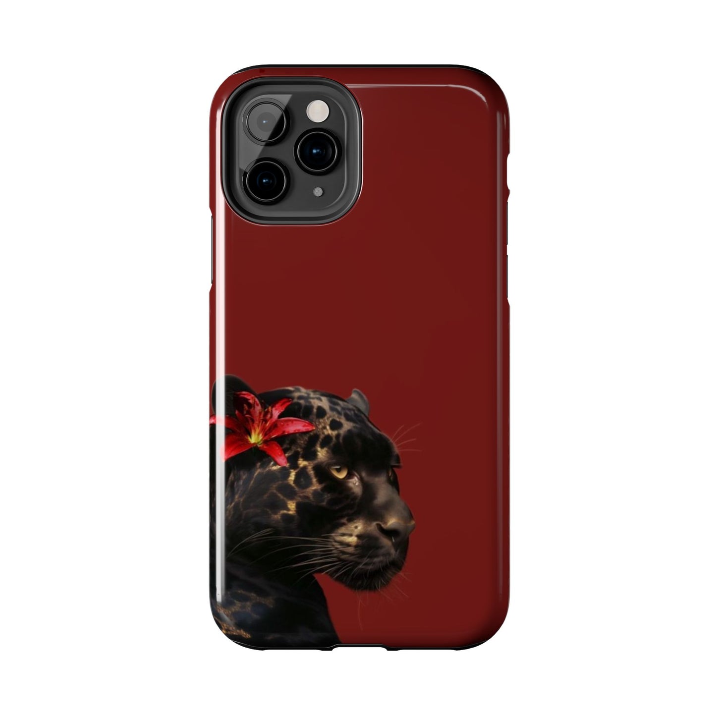 Wild Elegance Tough Phone Case with Panther Design