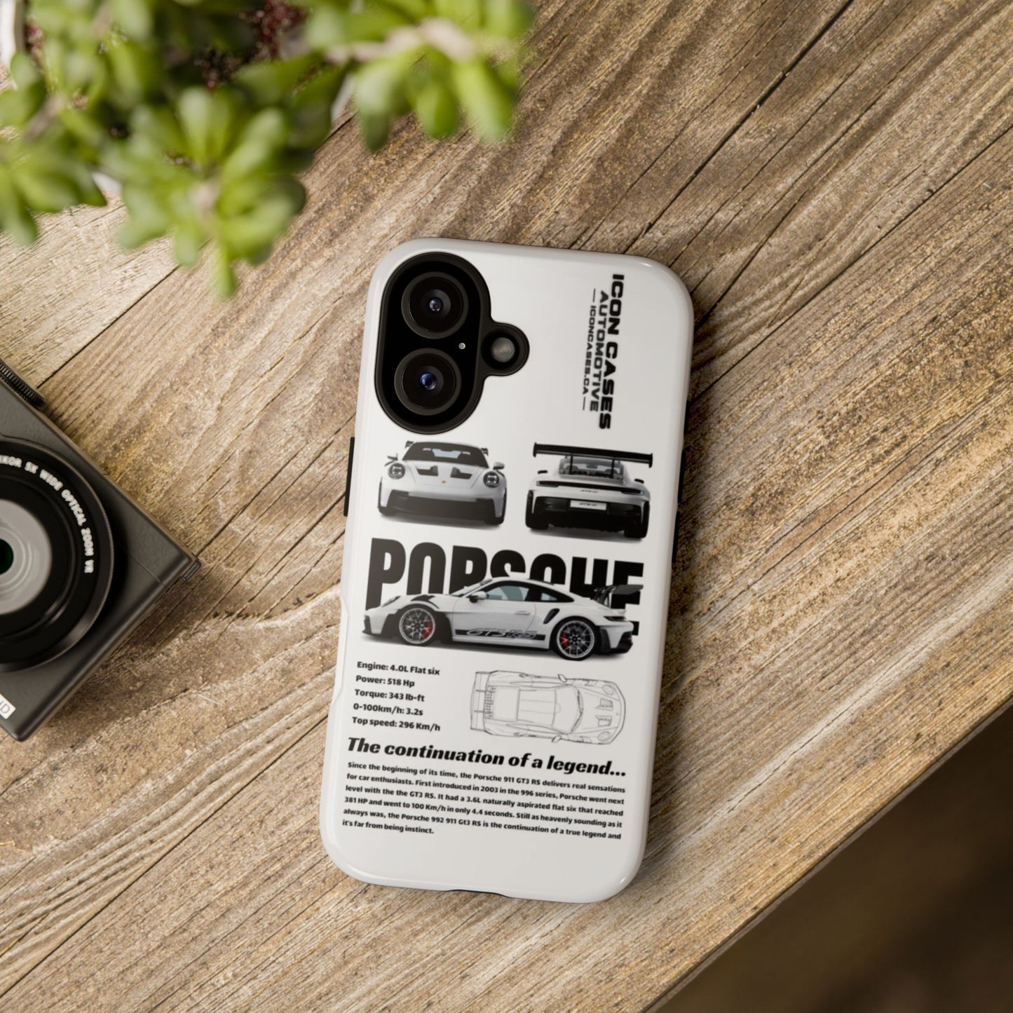 Porsche Phone Case, Tough Car Lover's Gift, Racing Enthusiast Accessory, Durable Auto Merchandise, Birthday Gift for Him