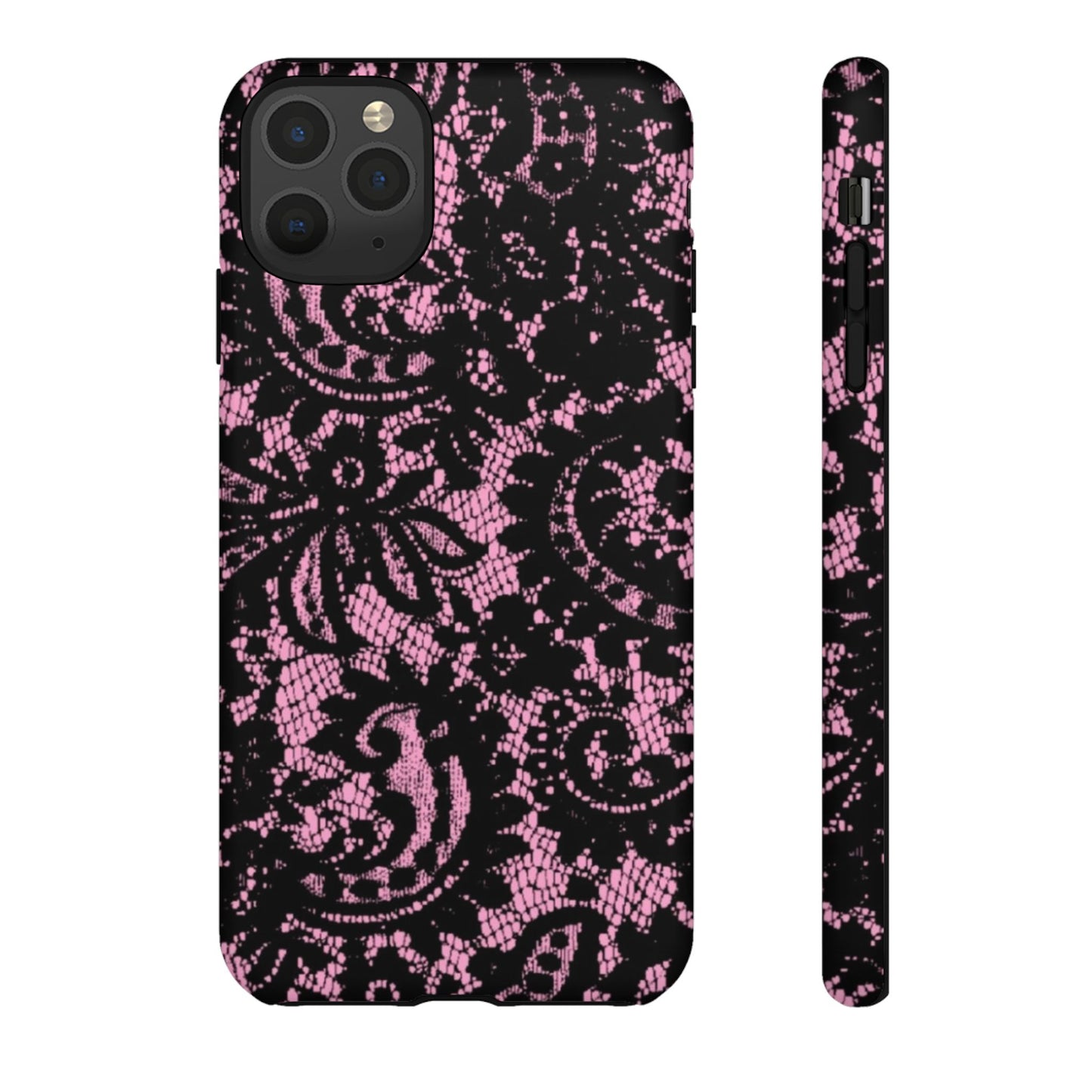 Phone Case — Pink Lace Floral Tough Protective Case
