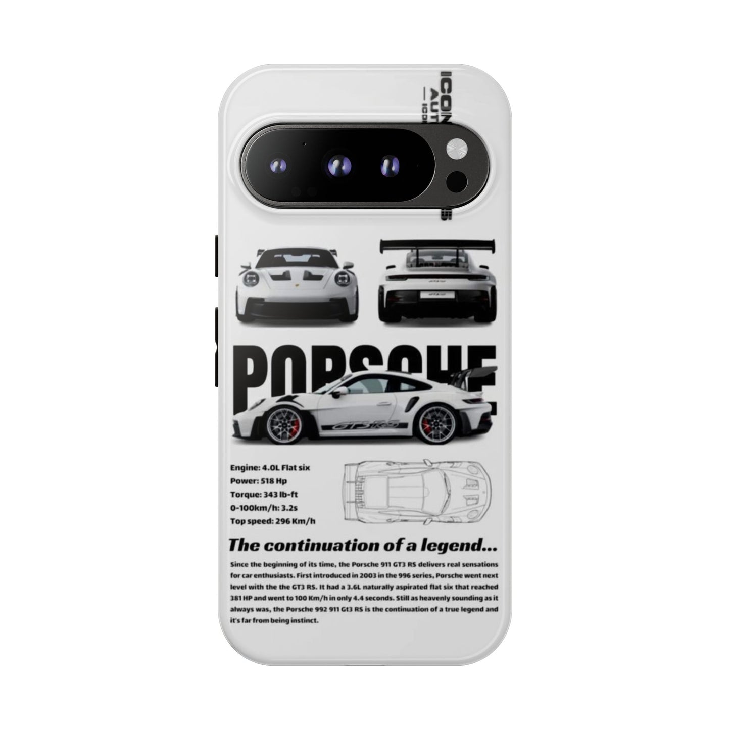 Porsche Phone Case, Tough Car Lover's Gift, Racing Enthusiast Accessory, Durable Auto Merchandise, Birthday Gift for Him