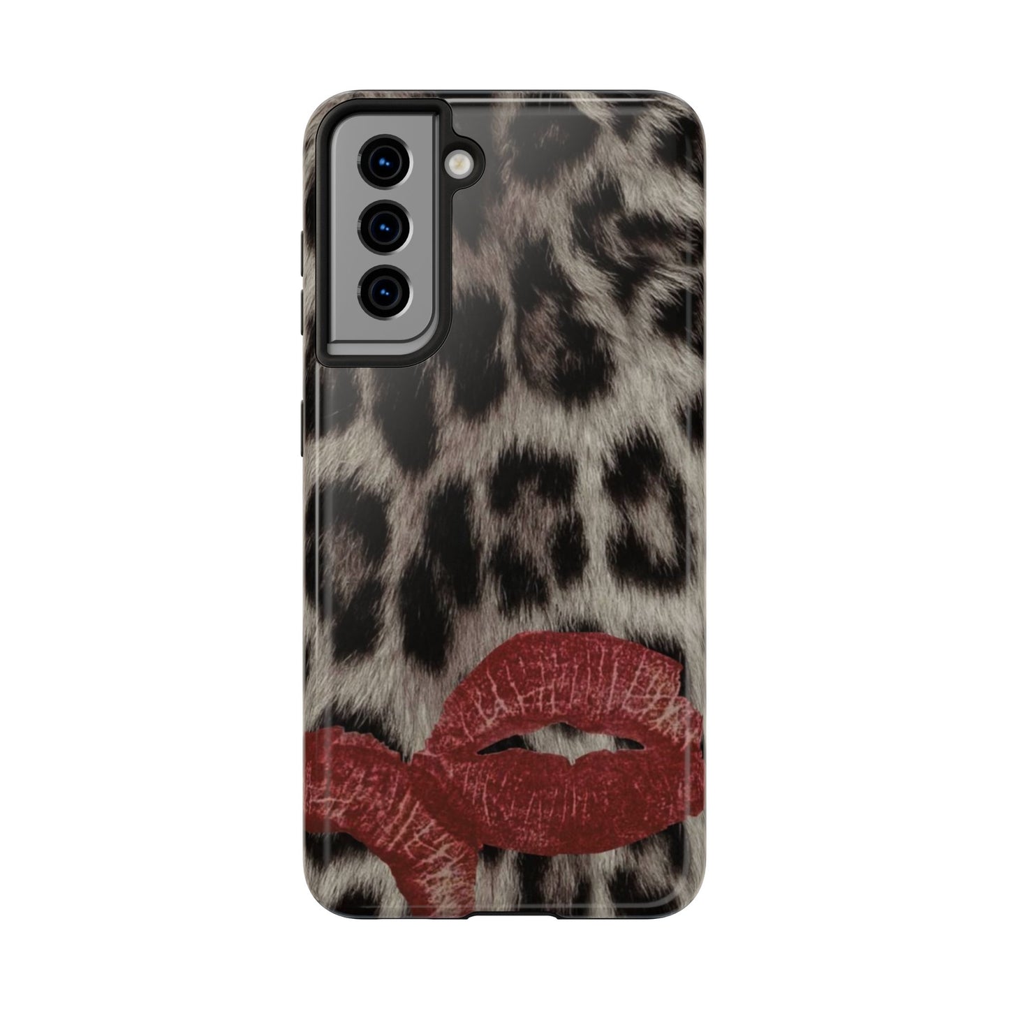 Wild Kiss Leopard Print Phone Case - Tough, Stylish Protection for Trendsetters