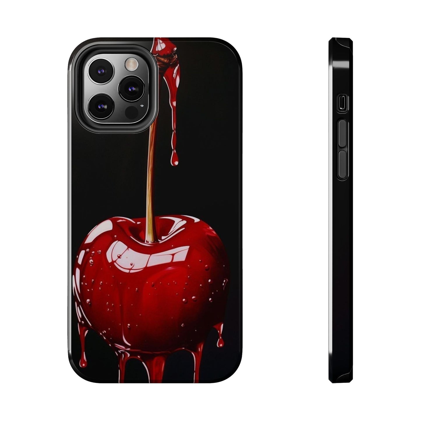 Dripping Cherry Tough Phone Case - Stylish Protection for Your Device