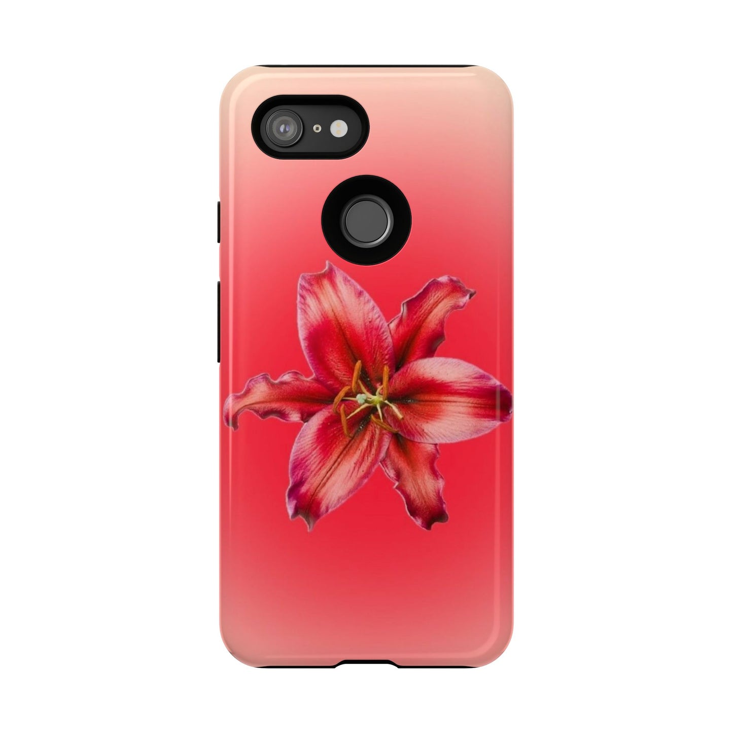 Phone Case - Vibrant Red Lily Glossy & Matte Tough Case