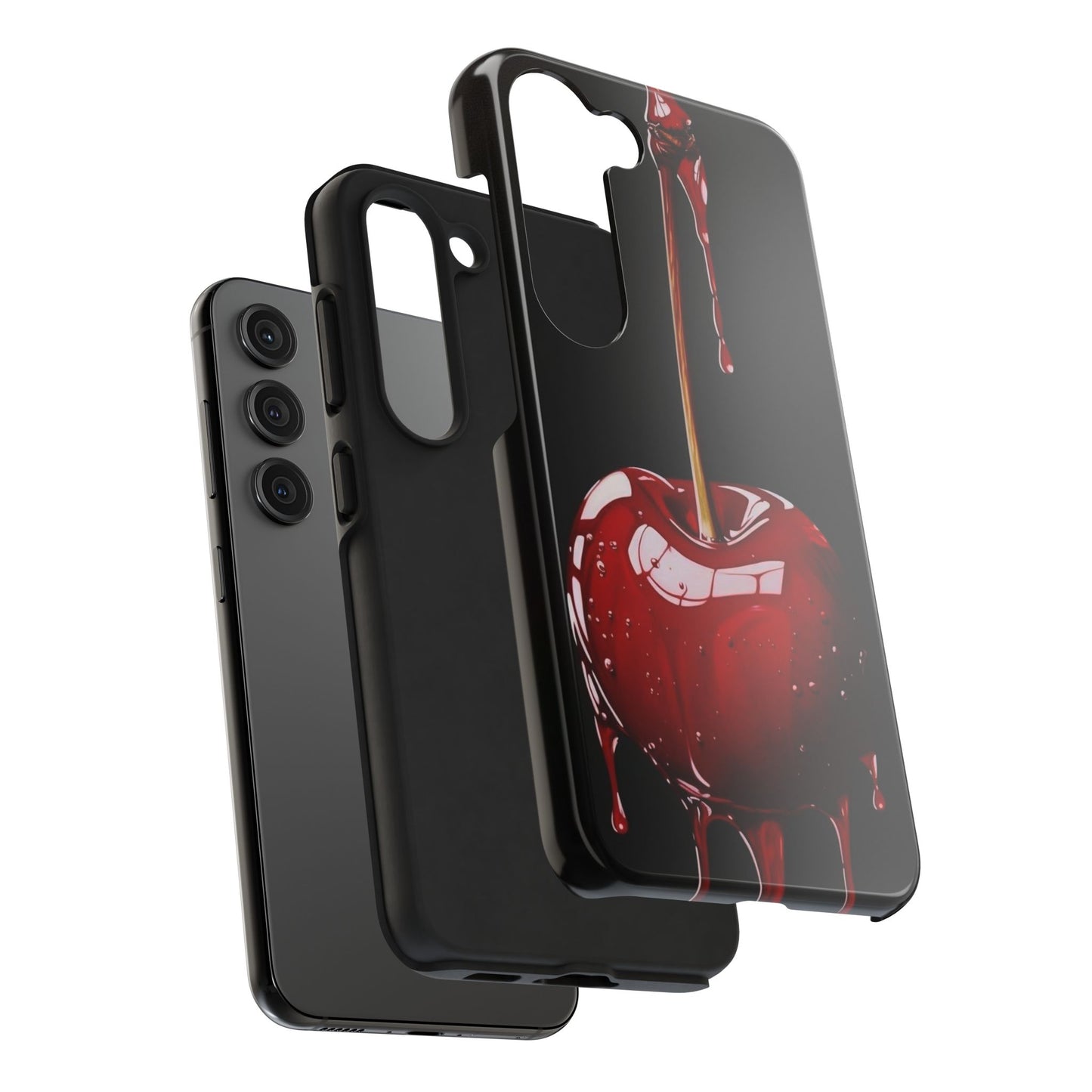 Dripping Cherry Tough Phone Case - Stylish Protection for Your Device