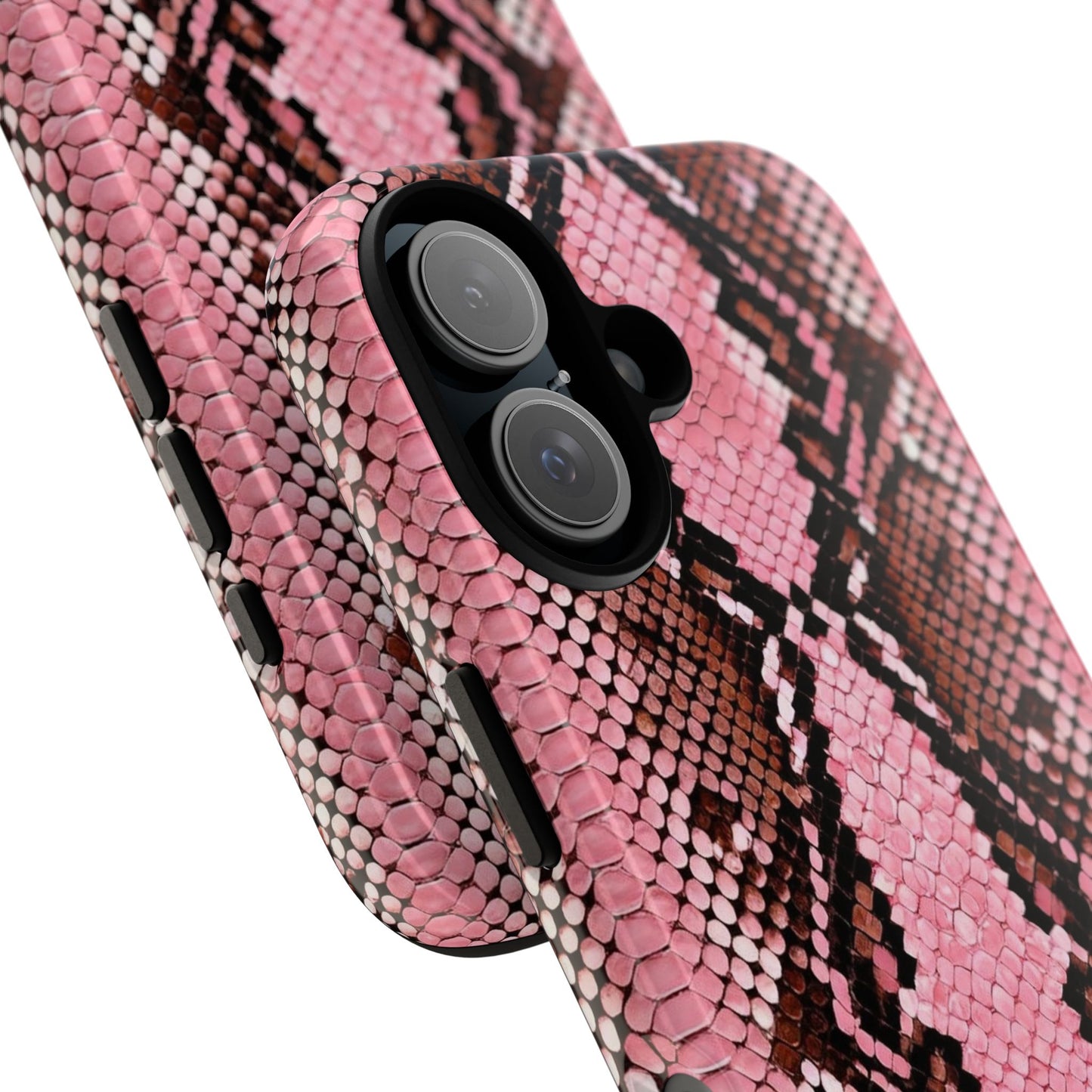 Pink Snake Skin Tough Phone Case — Protective Stylish iPhone Cover