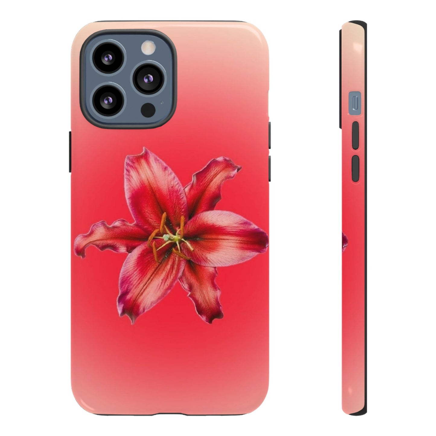 Phone Case - Vibrant Red Lily Glossy & Matte Tough Case