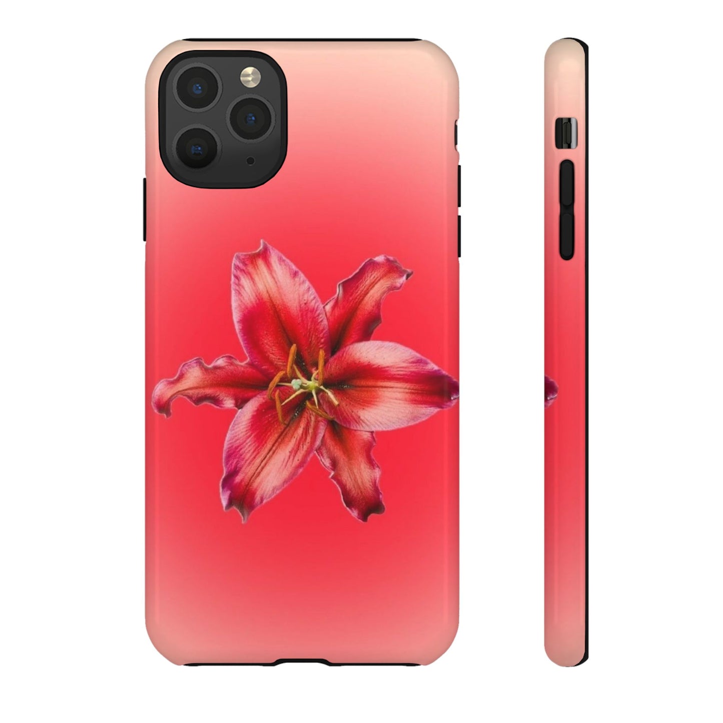 Phone Case - Vibrant Red Lily Glossy & Matte Tough Case