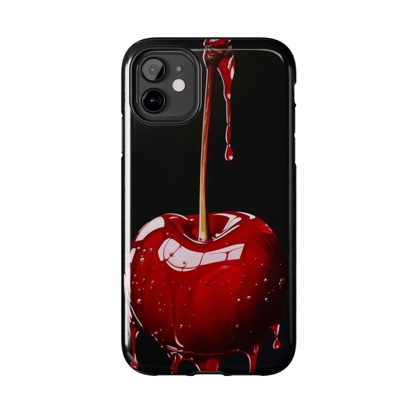 Dripping Cherry Tough Phone Case - Stylish Protection for Your Device