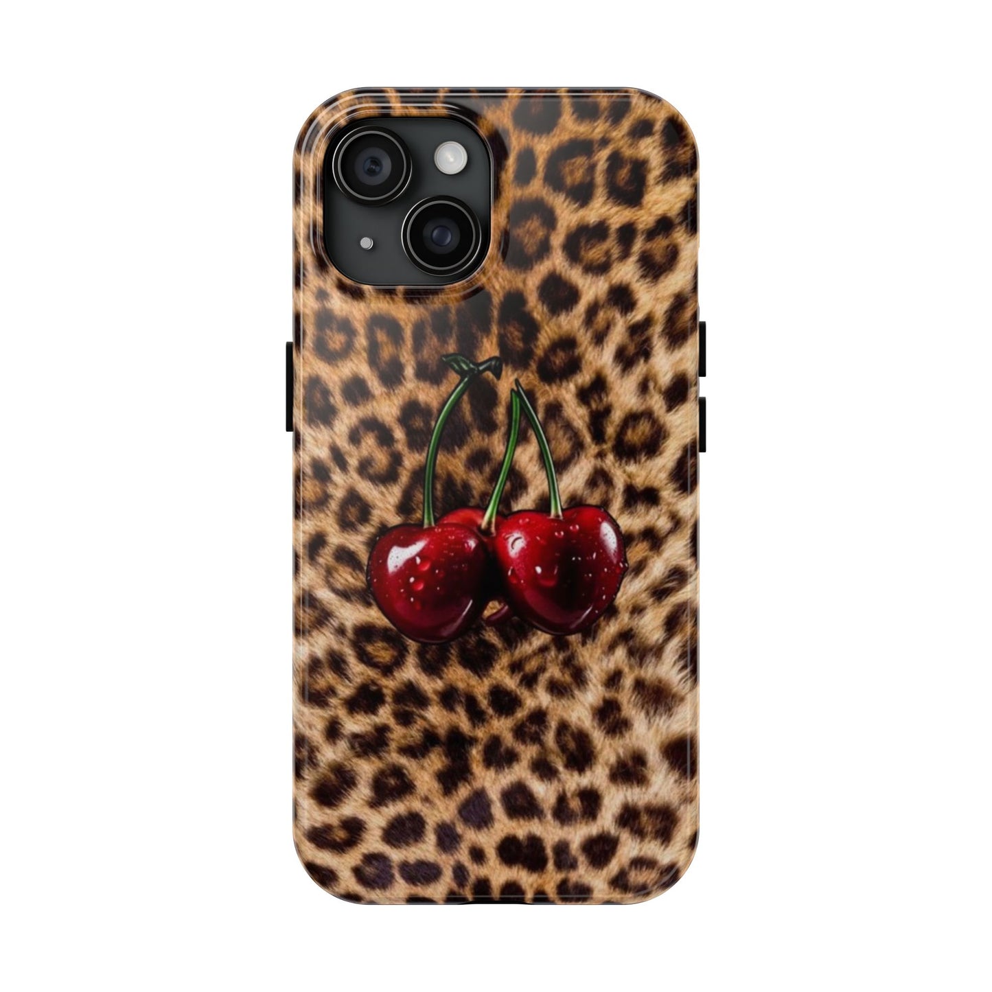 Wild Cherry Leopard Tough Phone Case - Stylish and Durable Protection