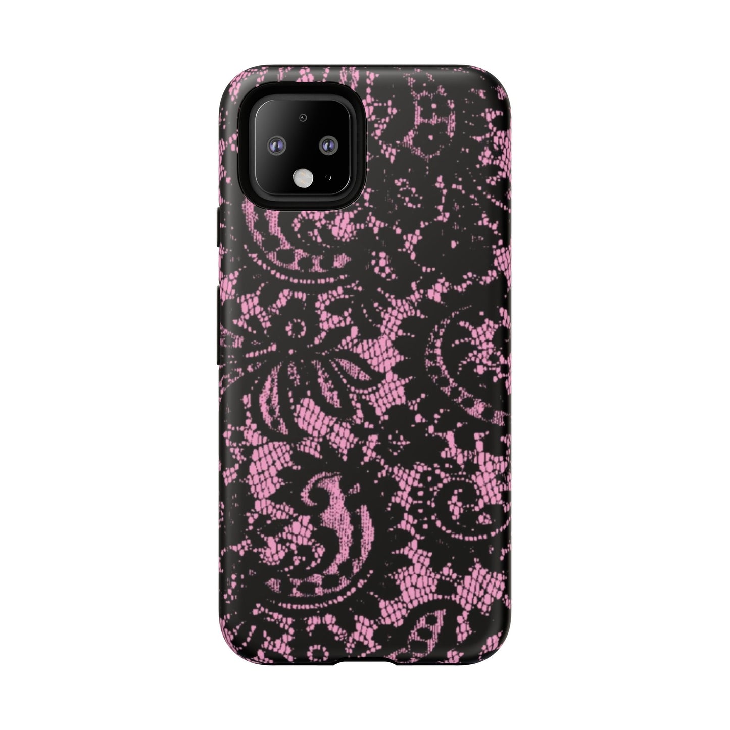 Phone Case — Pink Lace Floral Tough Protective Case