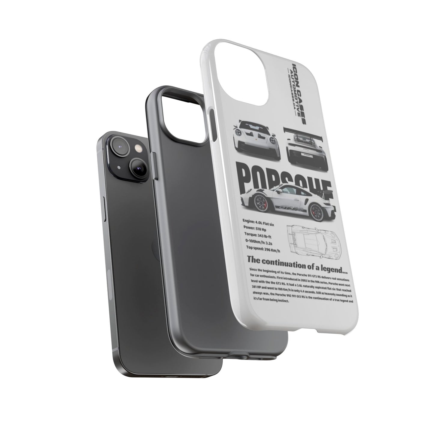 Porsche Phone Case, Tough Car Lover's Gift, Racing Enthusiast Accessory, Durable Auto Merchandise, Birthday Gift for Him