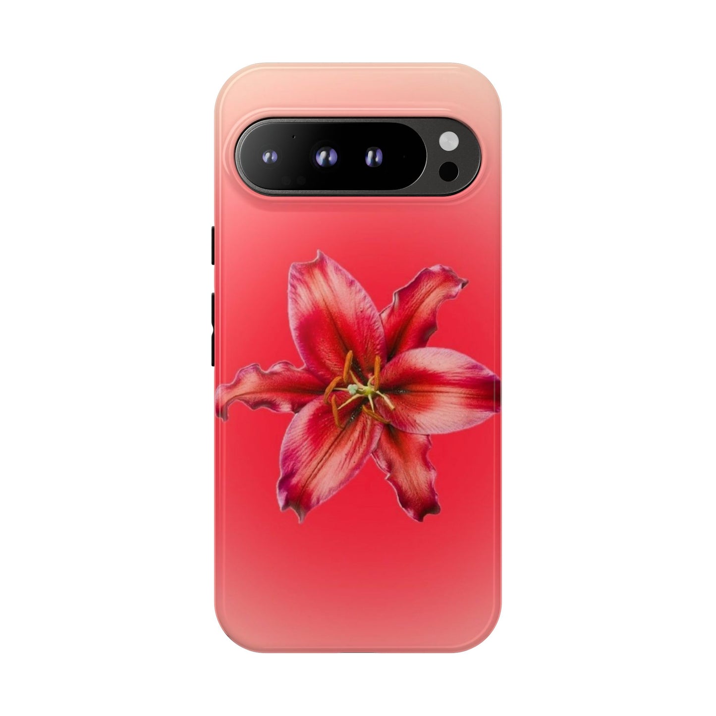 Phone Case - Vibrant Red Lily Glossy & Matte Tough Case
