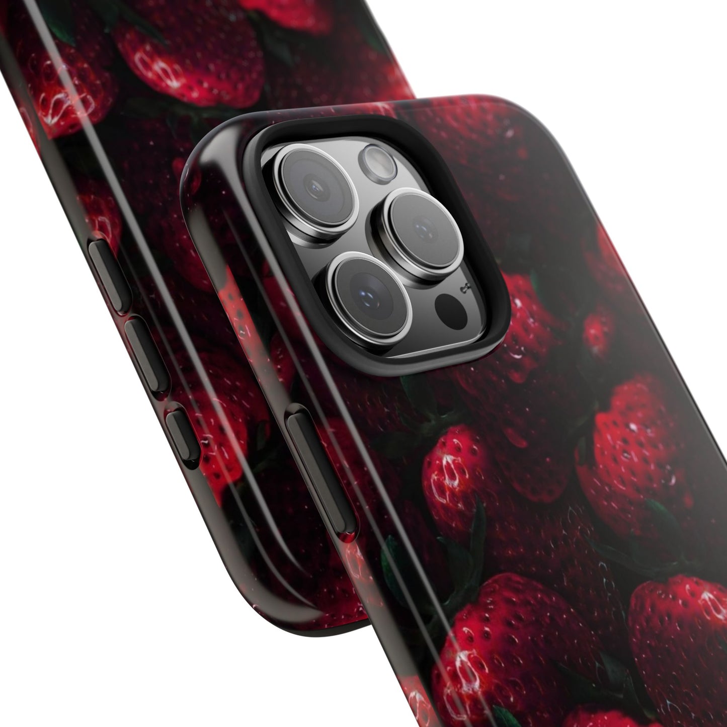 Berry Burst Tough Phone Case - Durable Protection with Strawberry Design