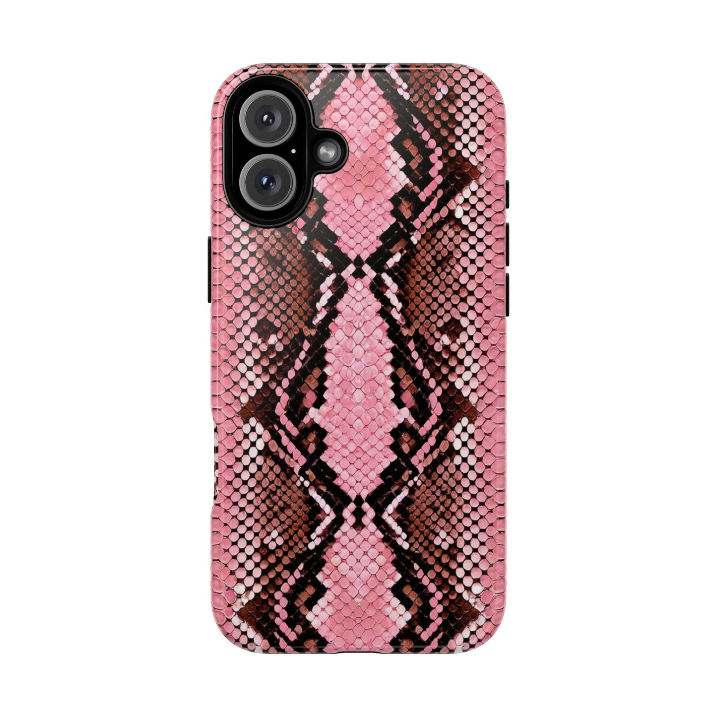Pink Snake Skin Tough Phone Case — Protective Stylish iPhone Cover
