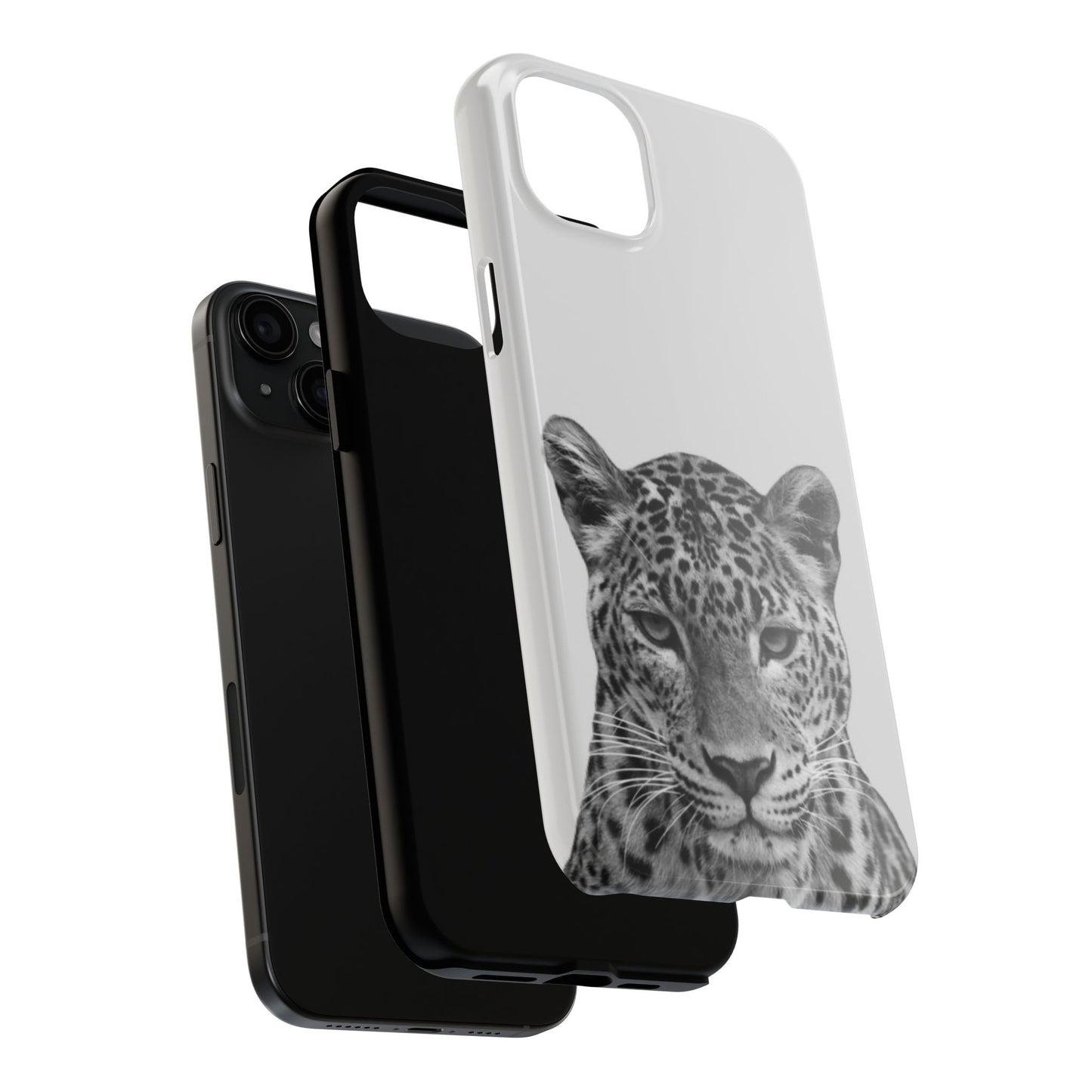 Stylish Tough Phone Case with Majestic Leopard Design