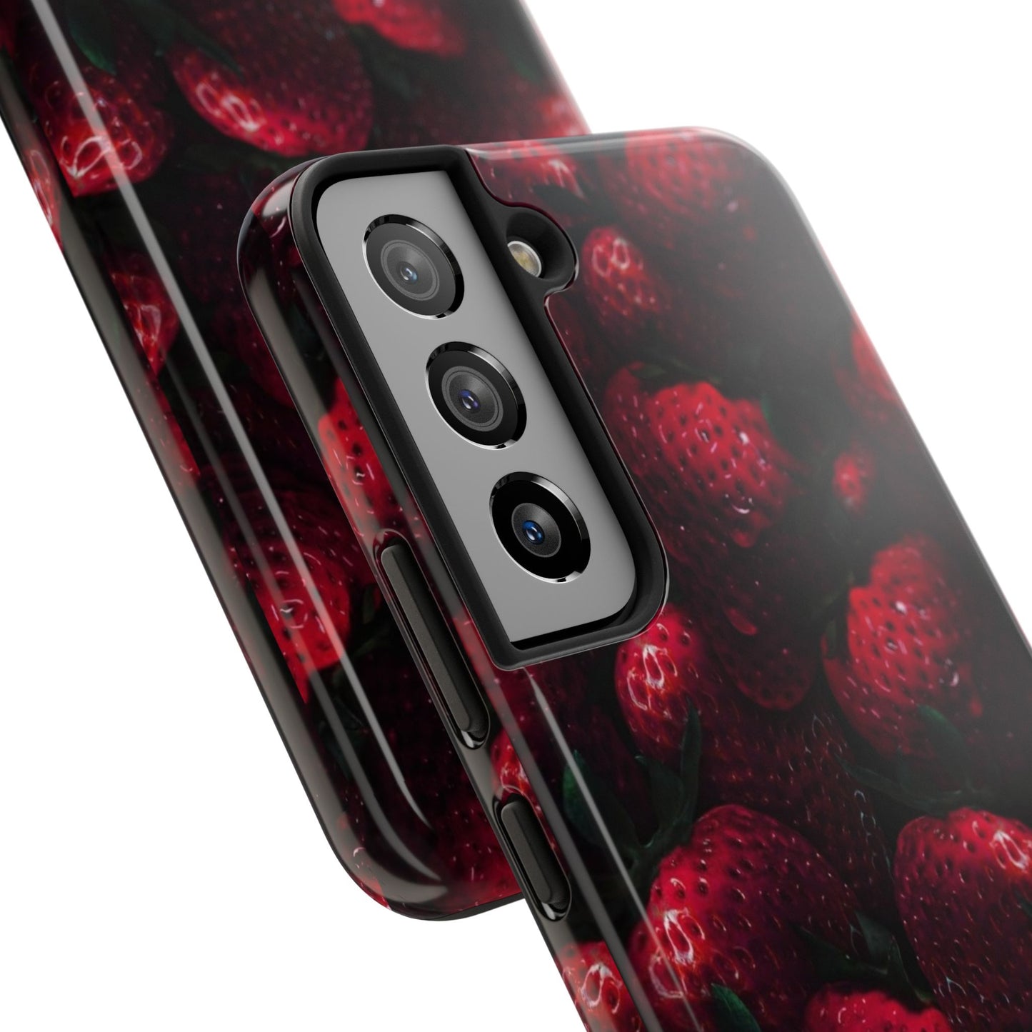 Berry Burst Tough Phone Case - Durable Protection with Strawberry Design