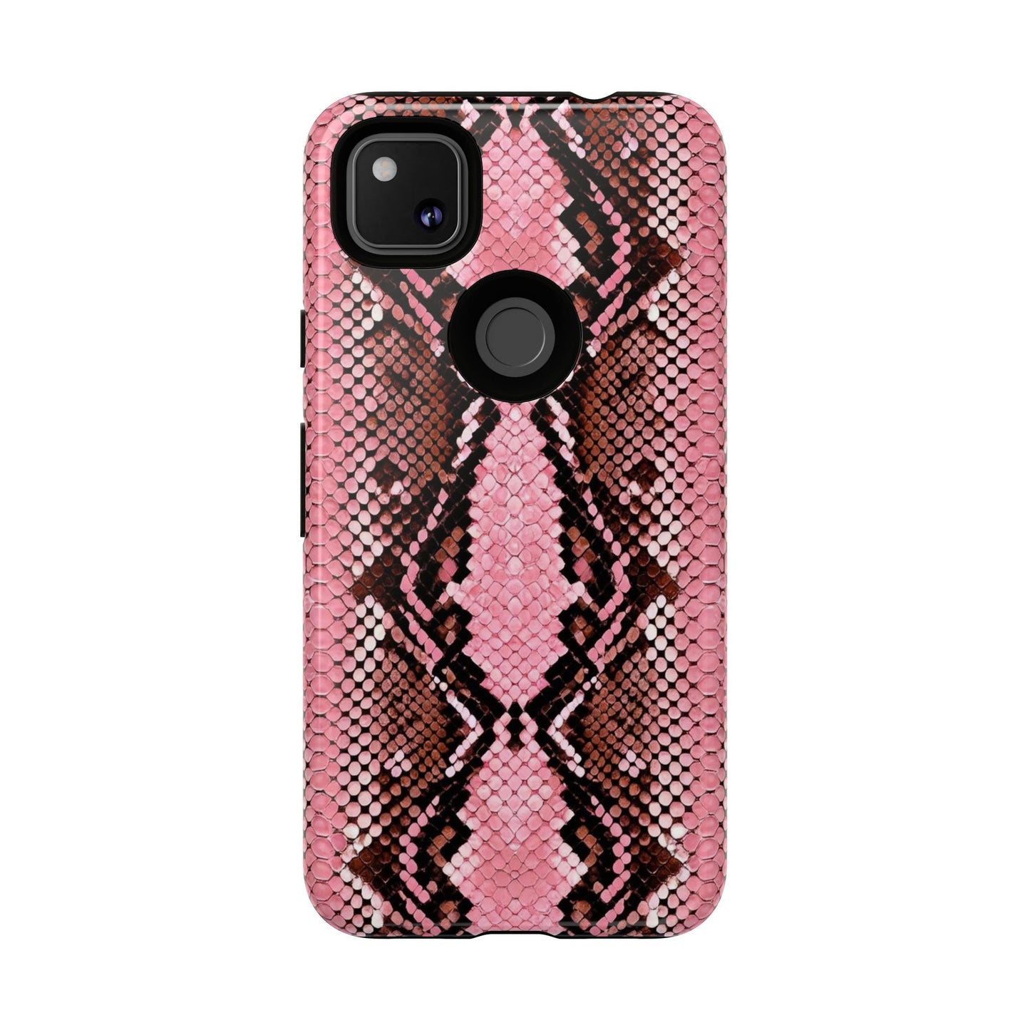Pink Snake Skin Tough Phone Case — Protective Stylish iPhone Cover
