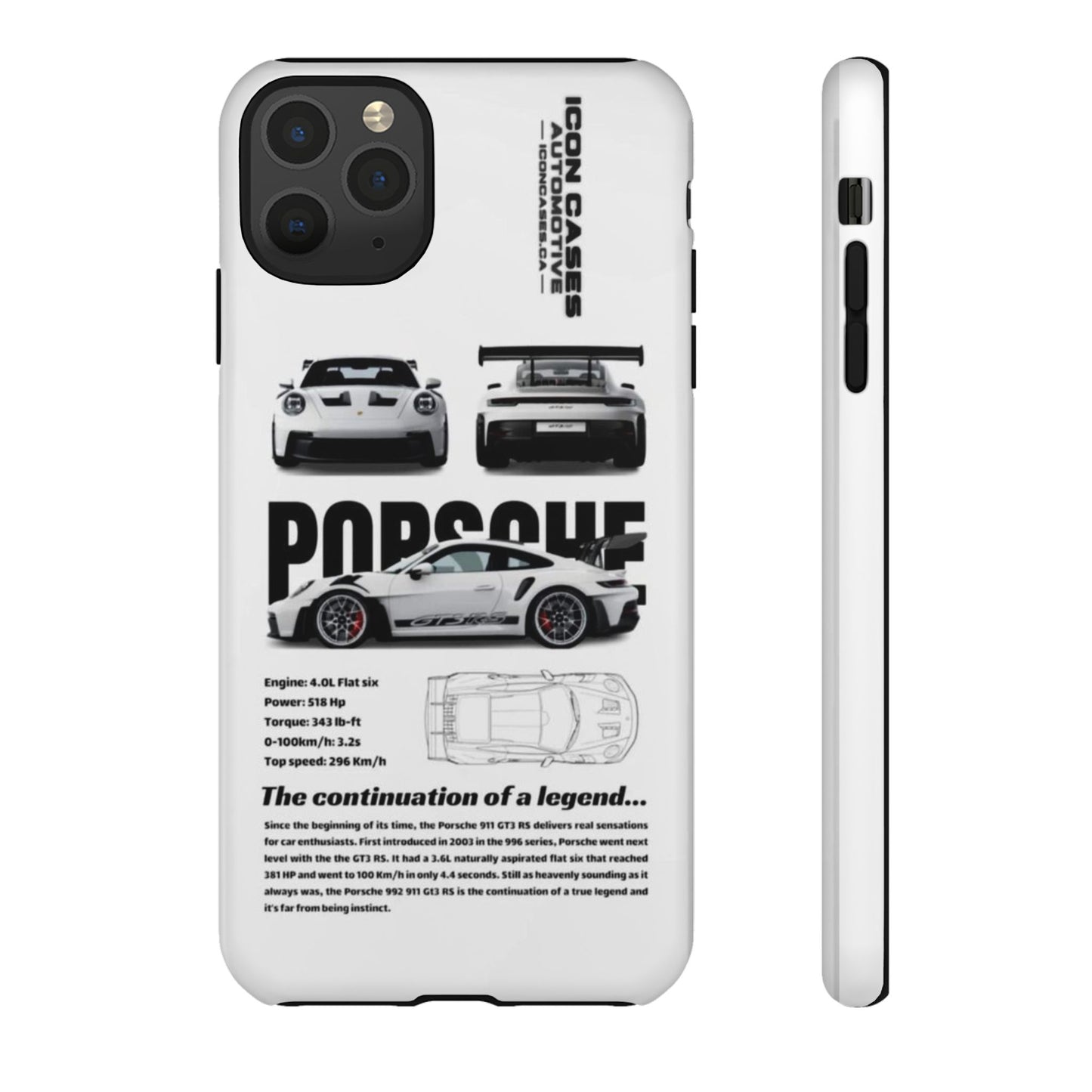 Porsche Phone Case, Tough Car Lover's Gift, Racing Enthusiast Accessory, Durable Auto Merchandise, Birthday Gift for Him