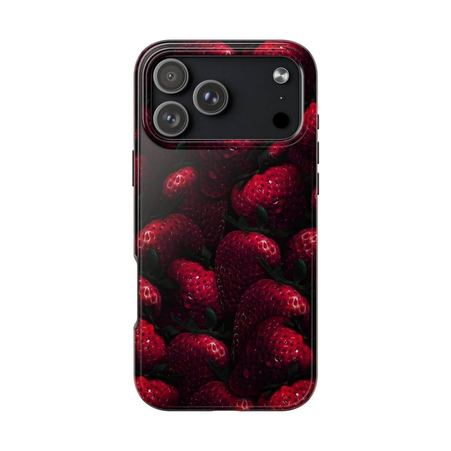 Berry Burst Tough Phone Case - Durable Protection with Strawberry Design