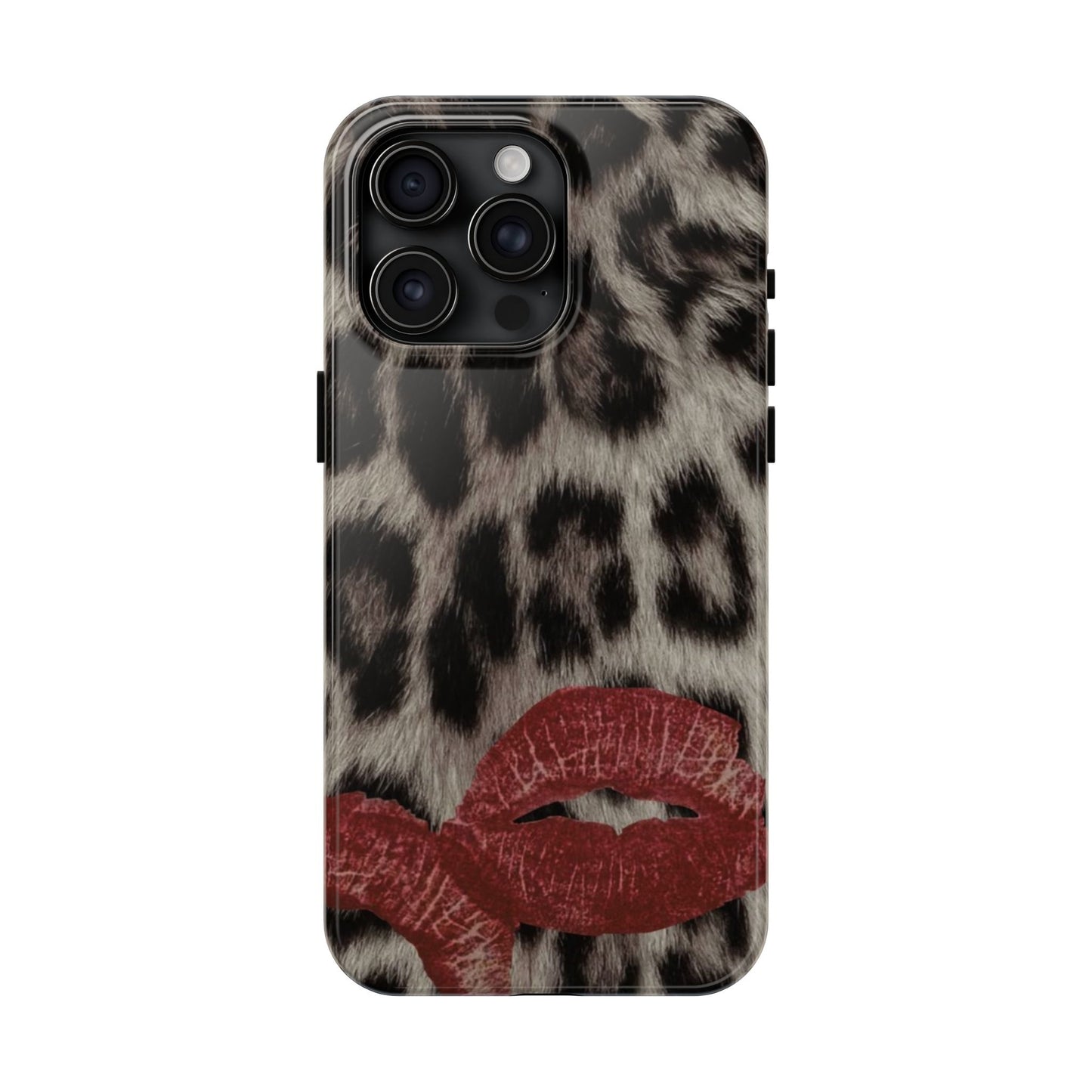 Wild Kiss Leopard Print Phone Case - Tough, Stylish Protection for Trendsetters